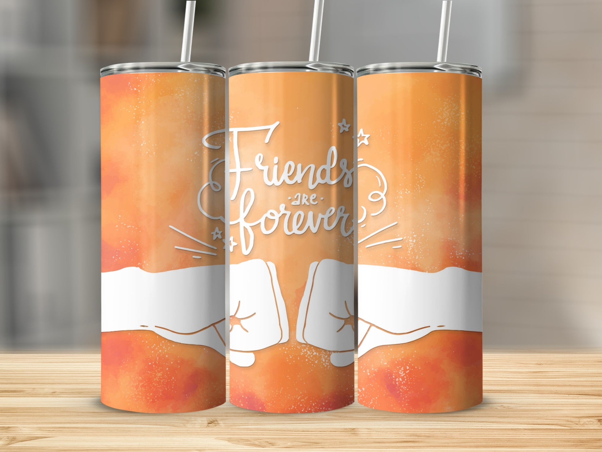Friends Are Forever Fist Bump Tumbler Travel Mug