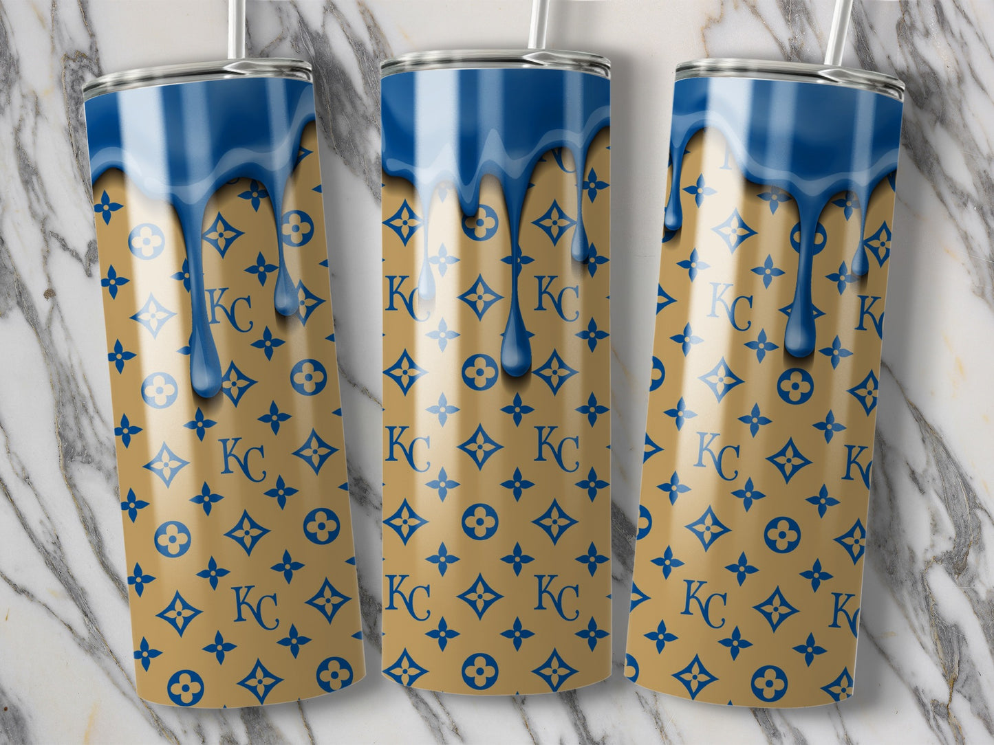 KC Royals Inspired by Louis Vuitton Tumblers