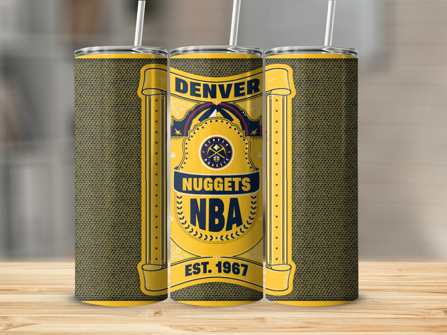 Denver Nuggets NBA Est 1967 Team Logo Design Tumbler