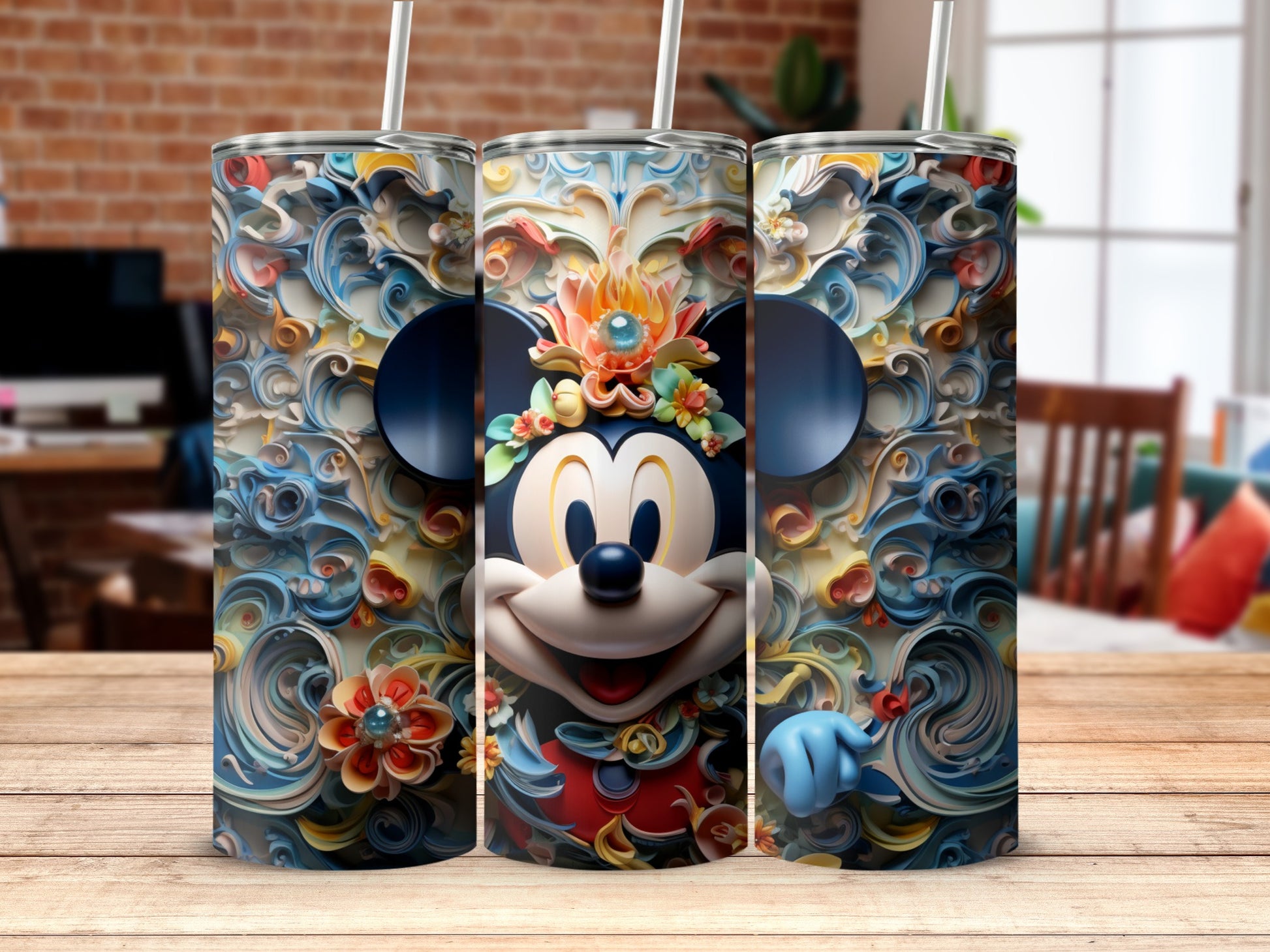 Colorful Whimsical Character Design Travel Mug