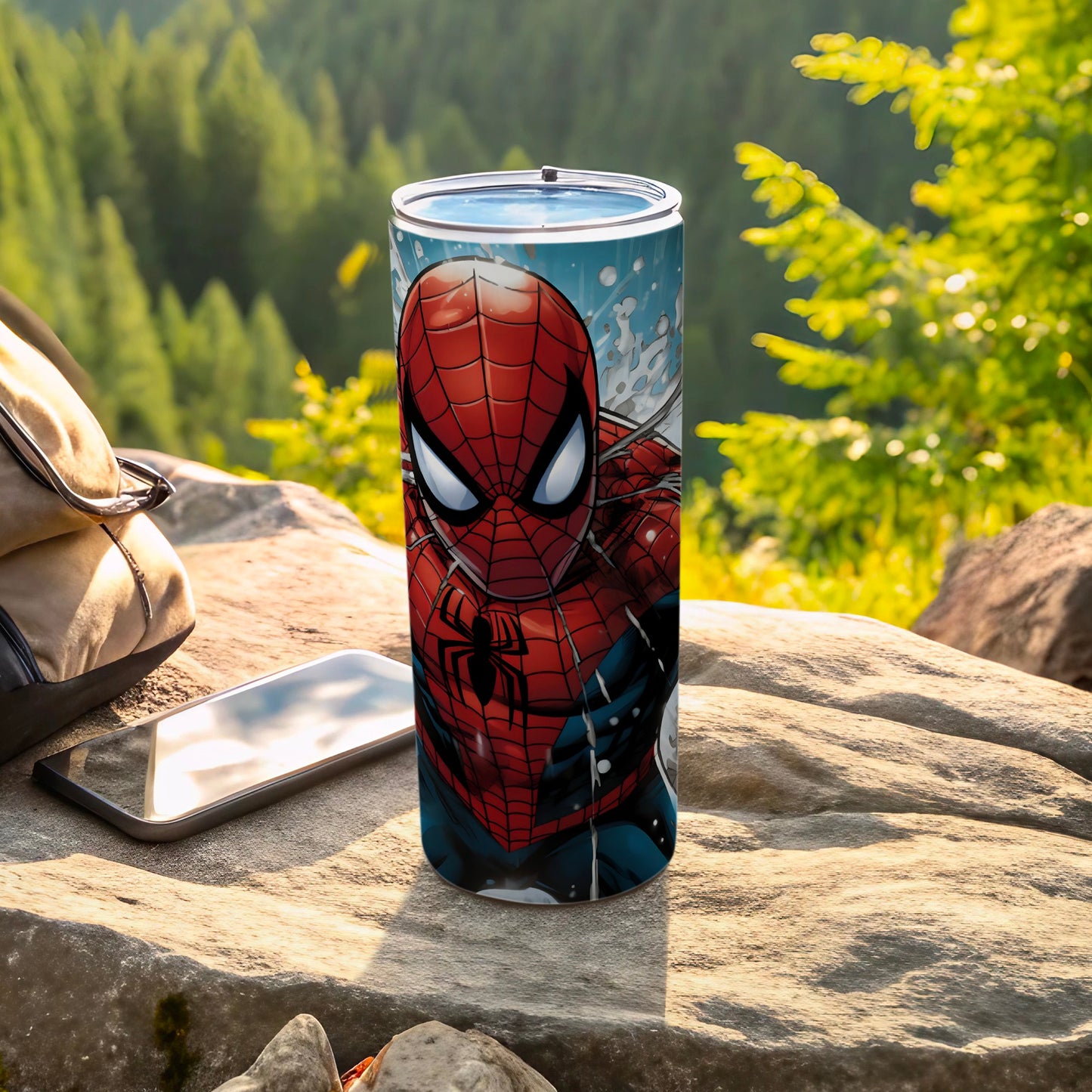 Spider-Man Design Insulated Tumbler for Outdoor Adventures