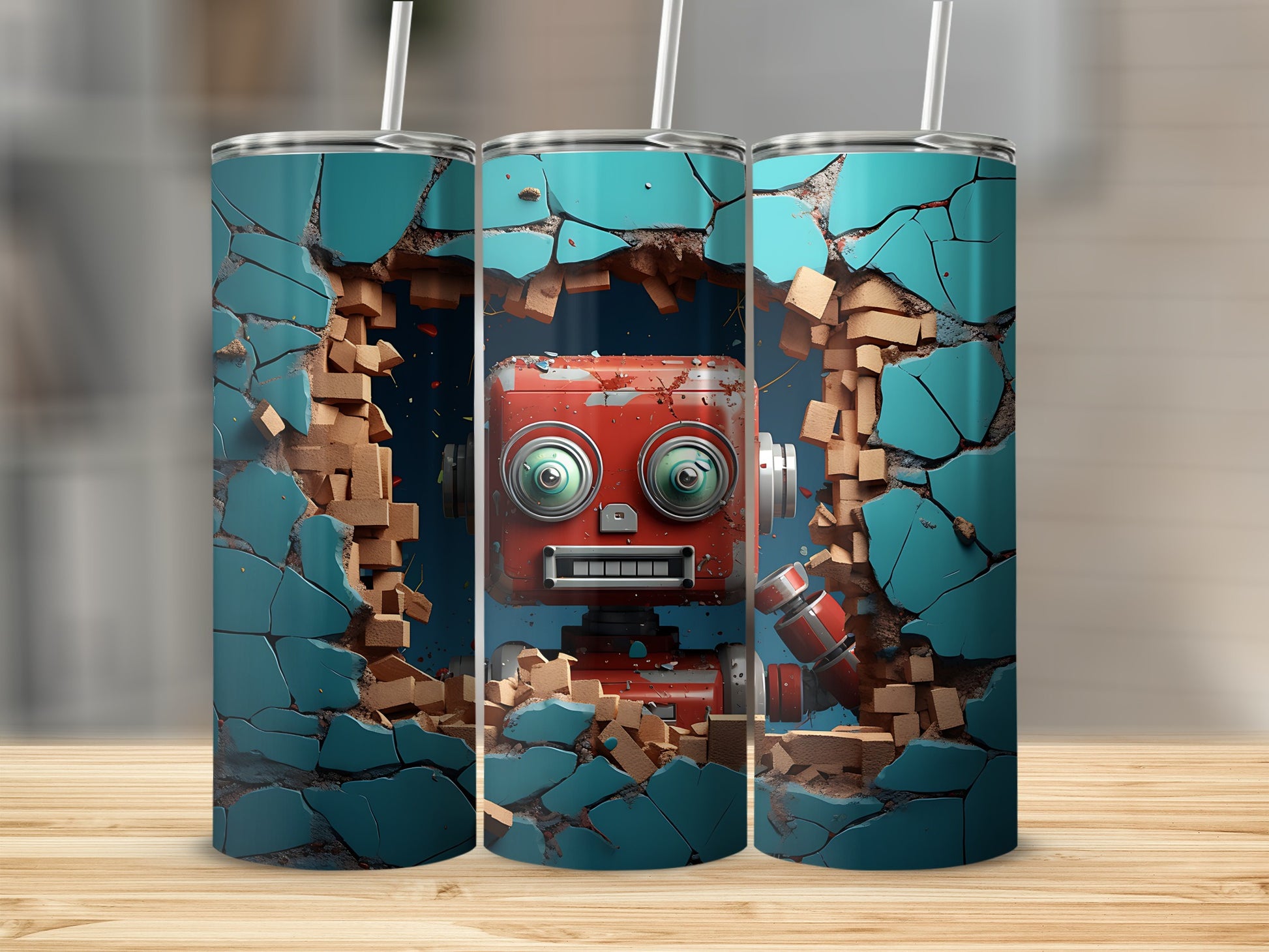 Unique Robot Design Breaking through Wall Tumbler