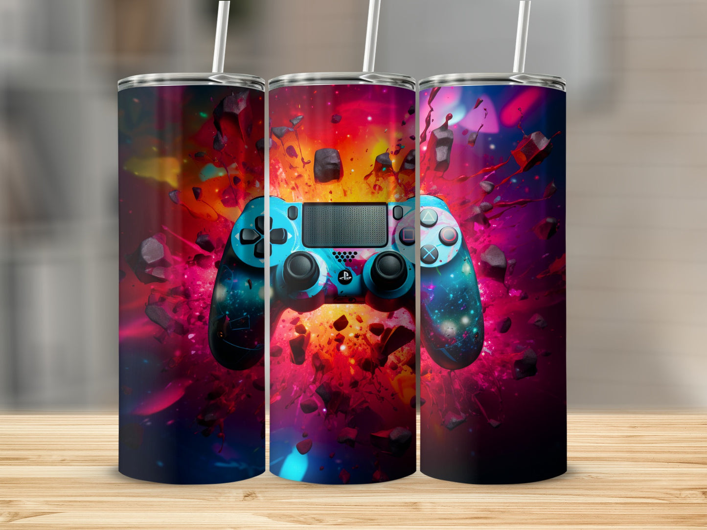 Gaming Explosion Design Tumbler for Enthusiasts