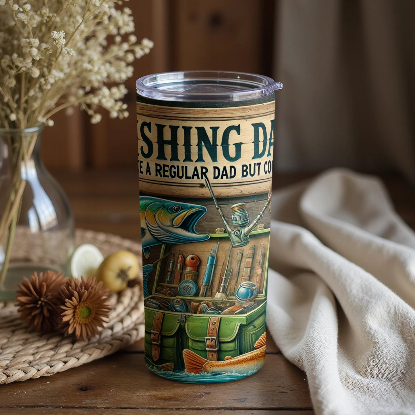 Fishing Dad Like A Regular Dad But Cooler Tumbler
