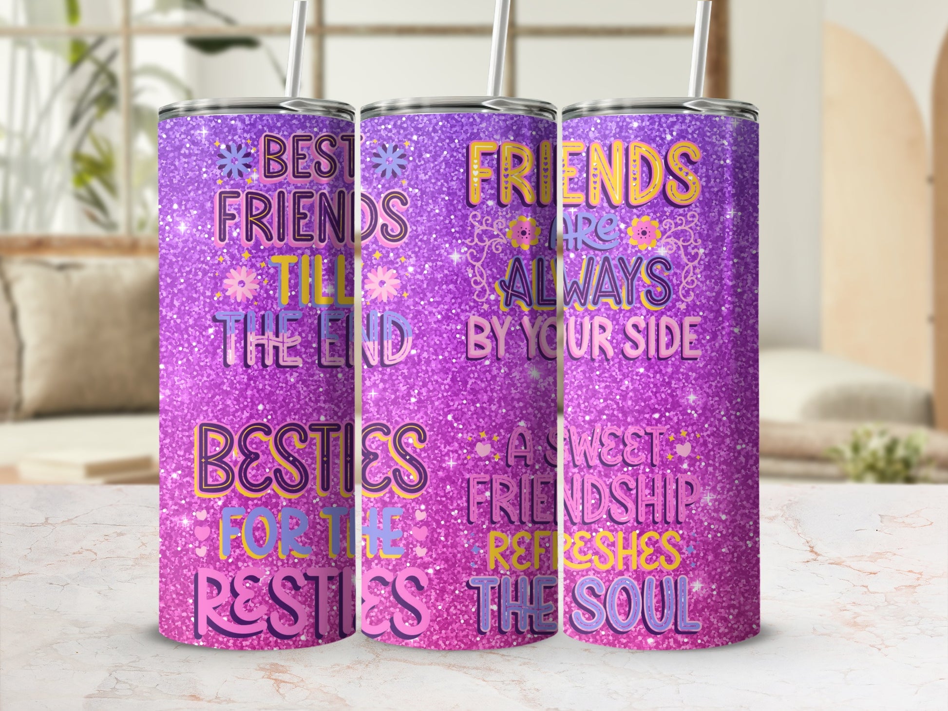 Best Friends Till The End Purple Drinkware Cup