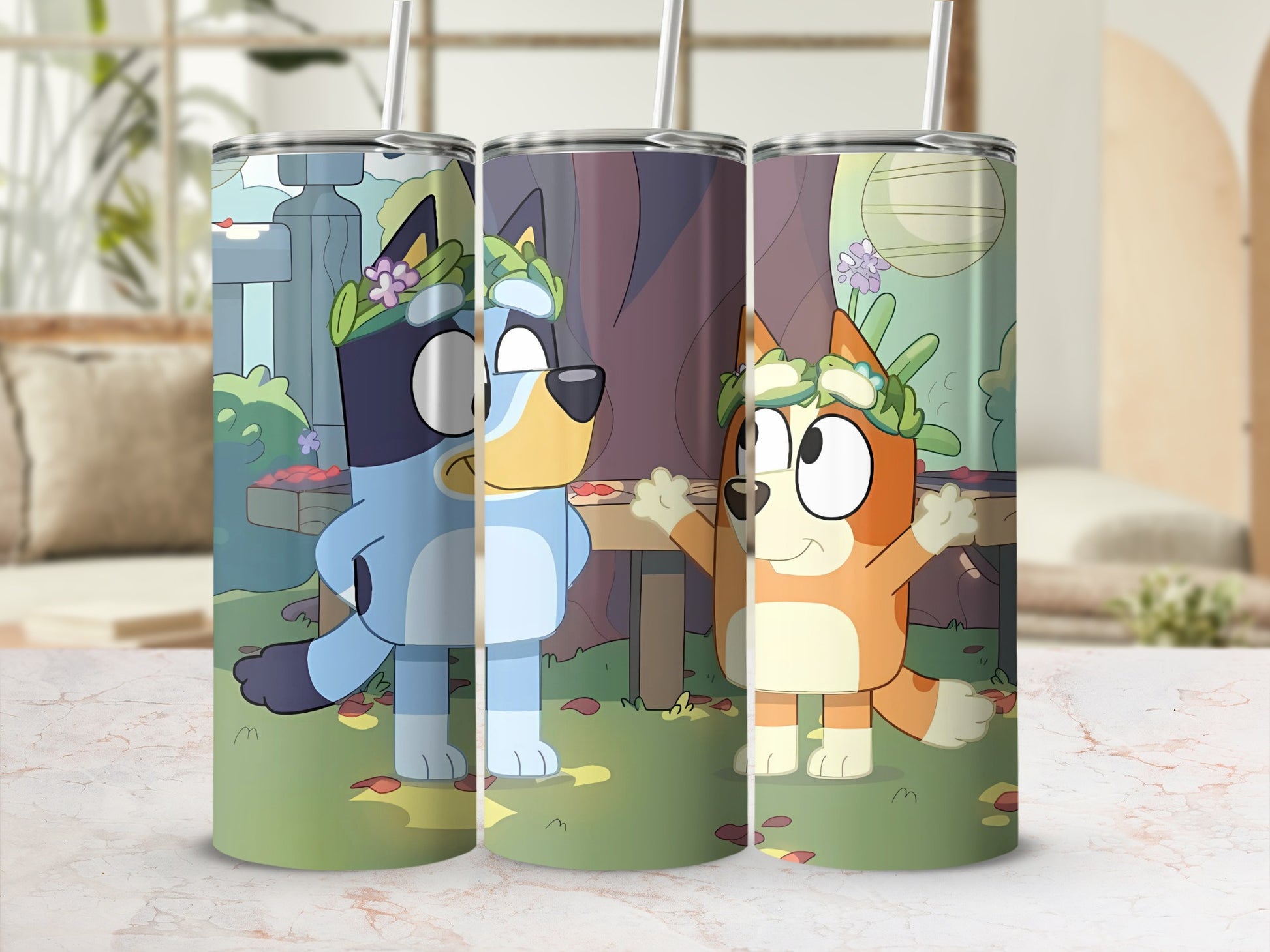 Cute Cartoon Dog Characters Tumbler for Kids