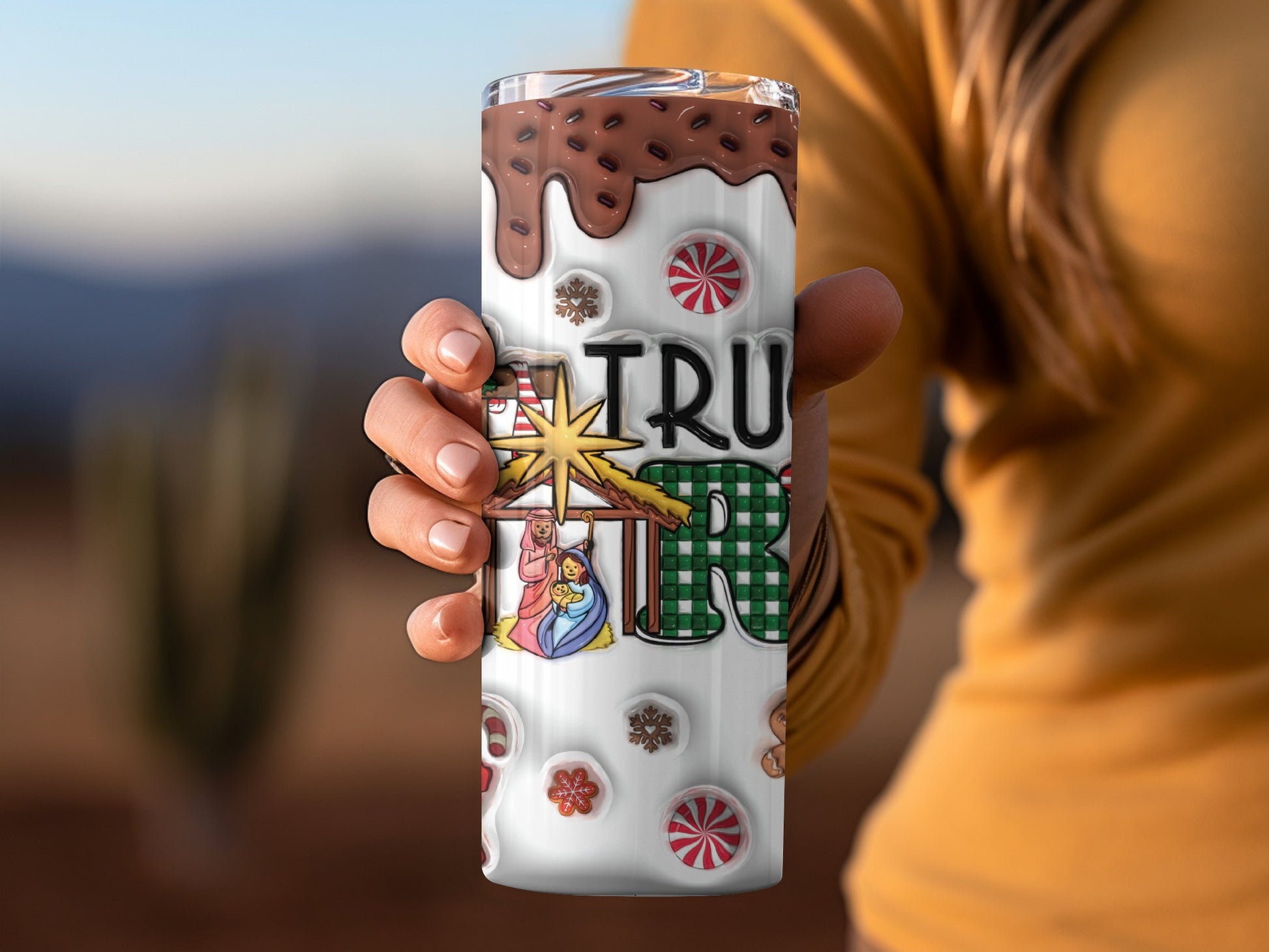 Nativity Scene True Teacher Christmas Tumbler