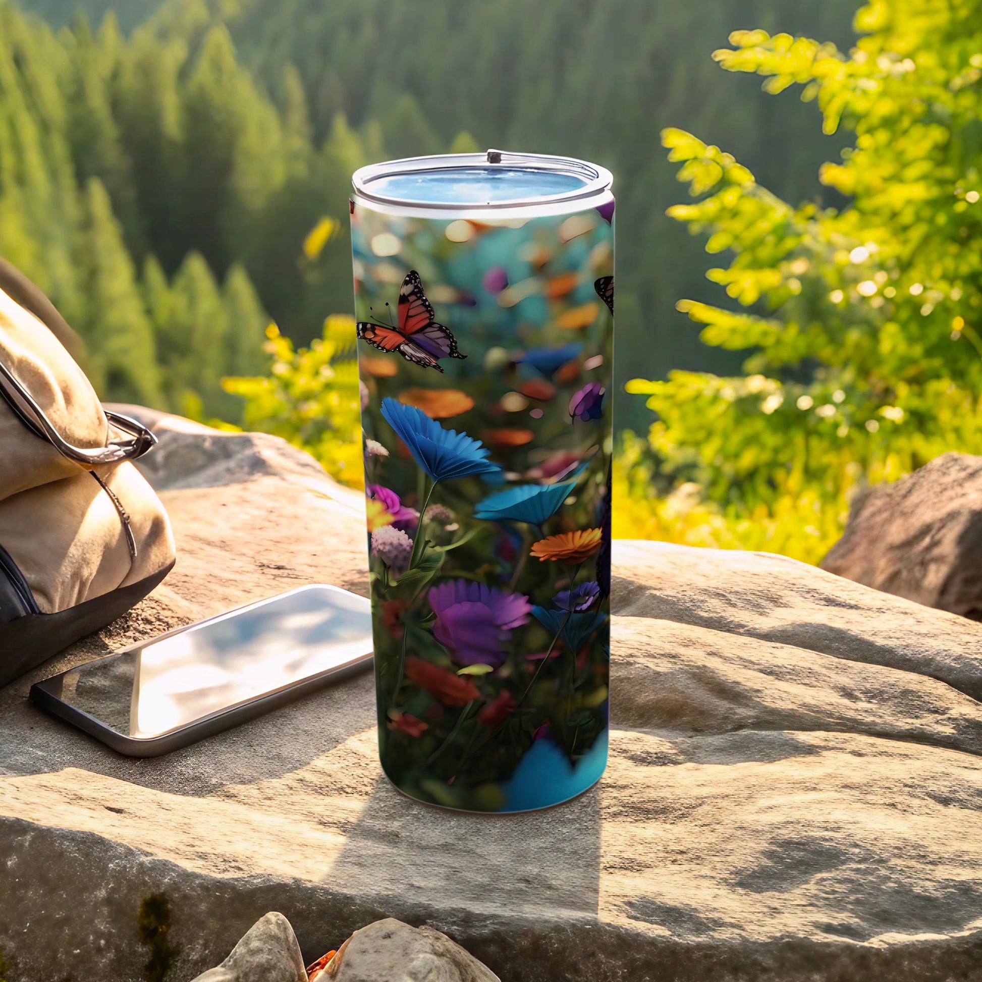 Vibrant Butterfly Floral Garden Design Tumbler product type