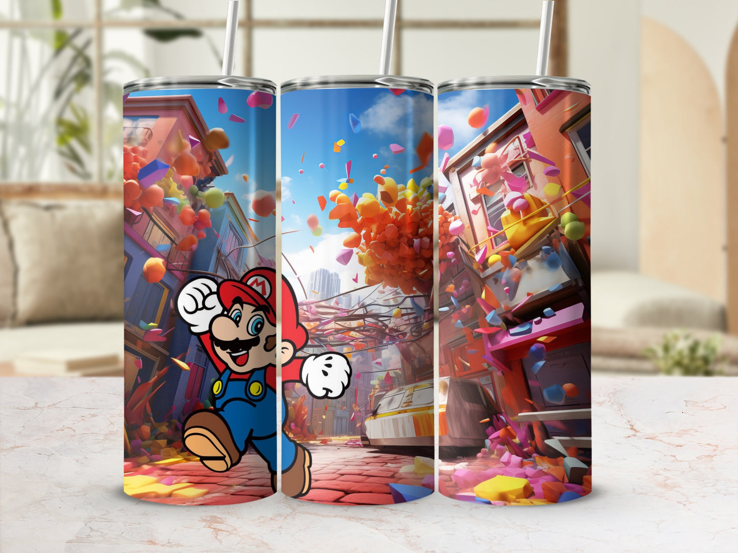 Vibrant Cartoon Character Tumbler for Fun Party Vibes