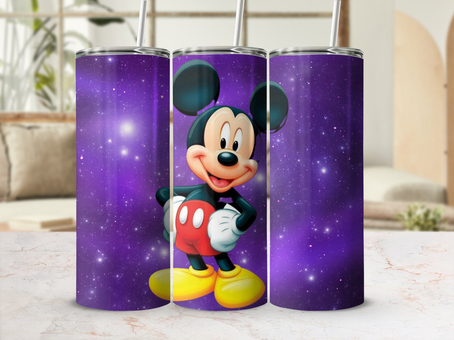 Cartoon Character Purple Space Theme Tumbler