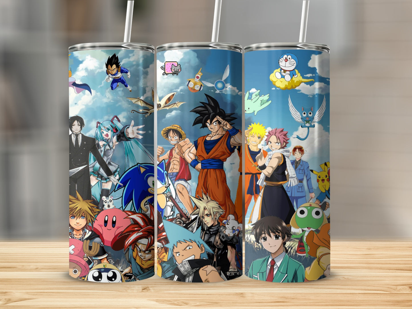 Anime Character Collage Insulated Tumbler Cup