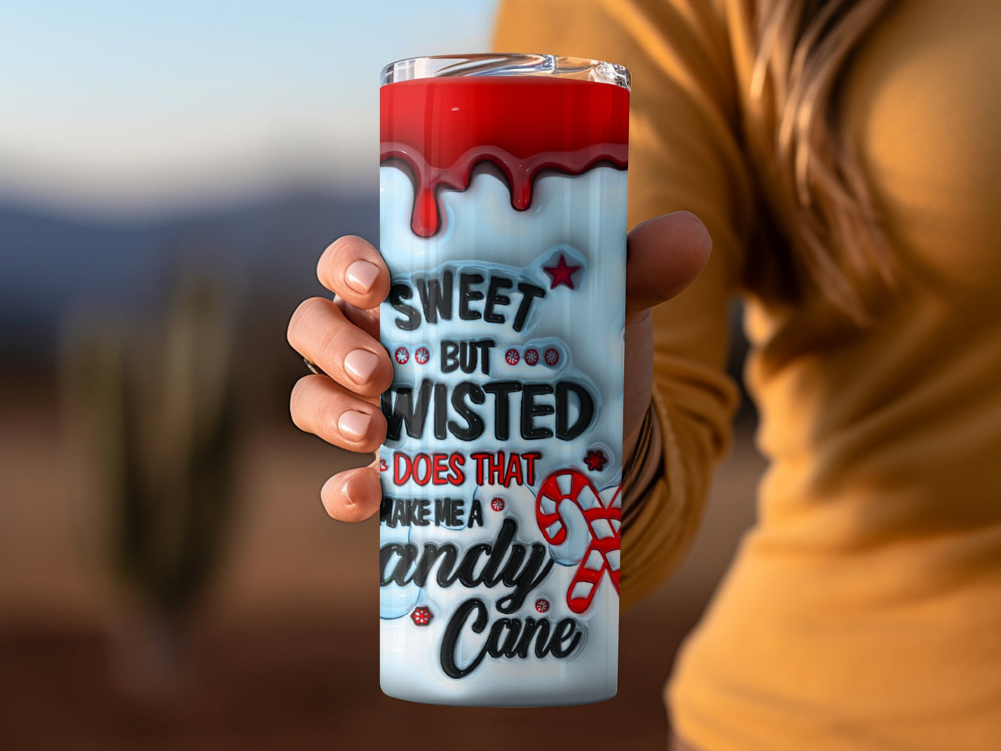 Sweet But Twisted Candy Cane Tumbler Cup