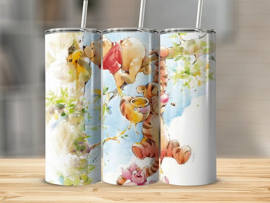 Adorable Bear and Friends Illustrated Tumbler
