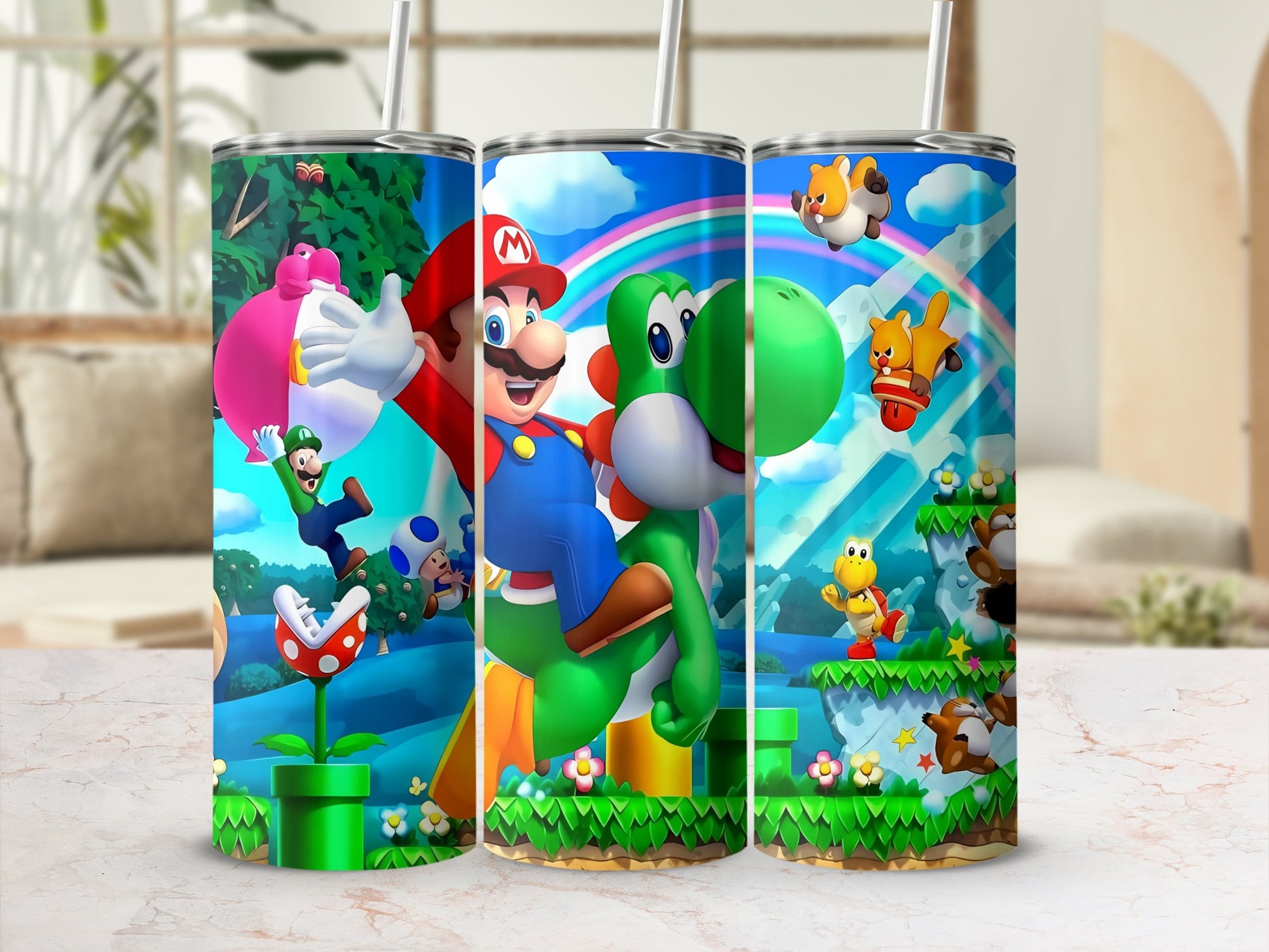 Colorful Cartoon Themed Stainless Steel Tumbler Cup