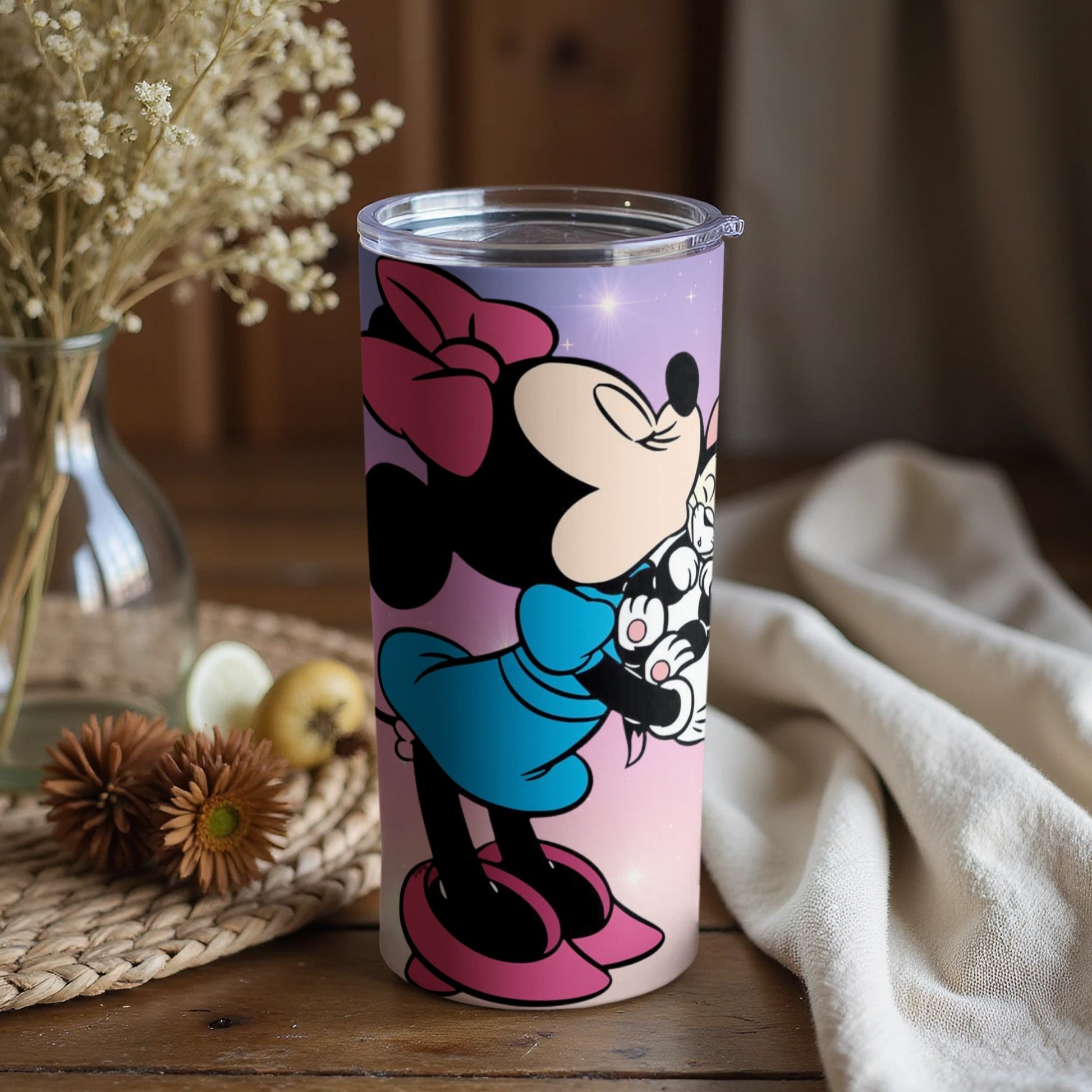 Minnie and Mickey Mouse Kiss Custom Tumbler