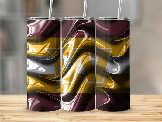 Washington Football Team Gold Swirls Design Tumblers