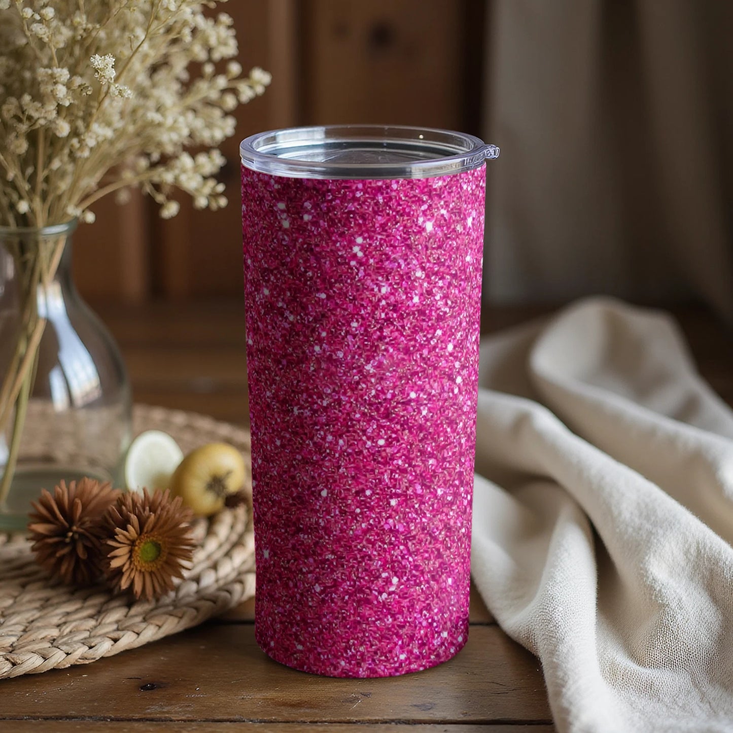 Sparkling Pink Glitter Tumbler for Stylish Sipping