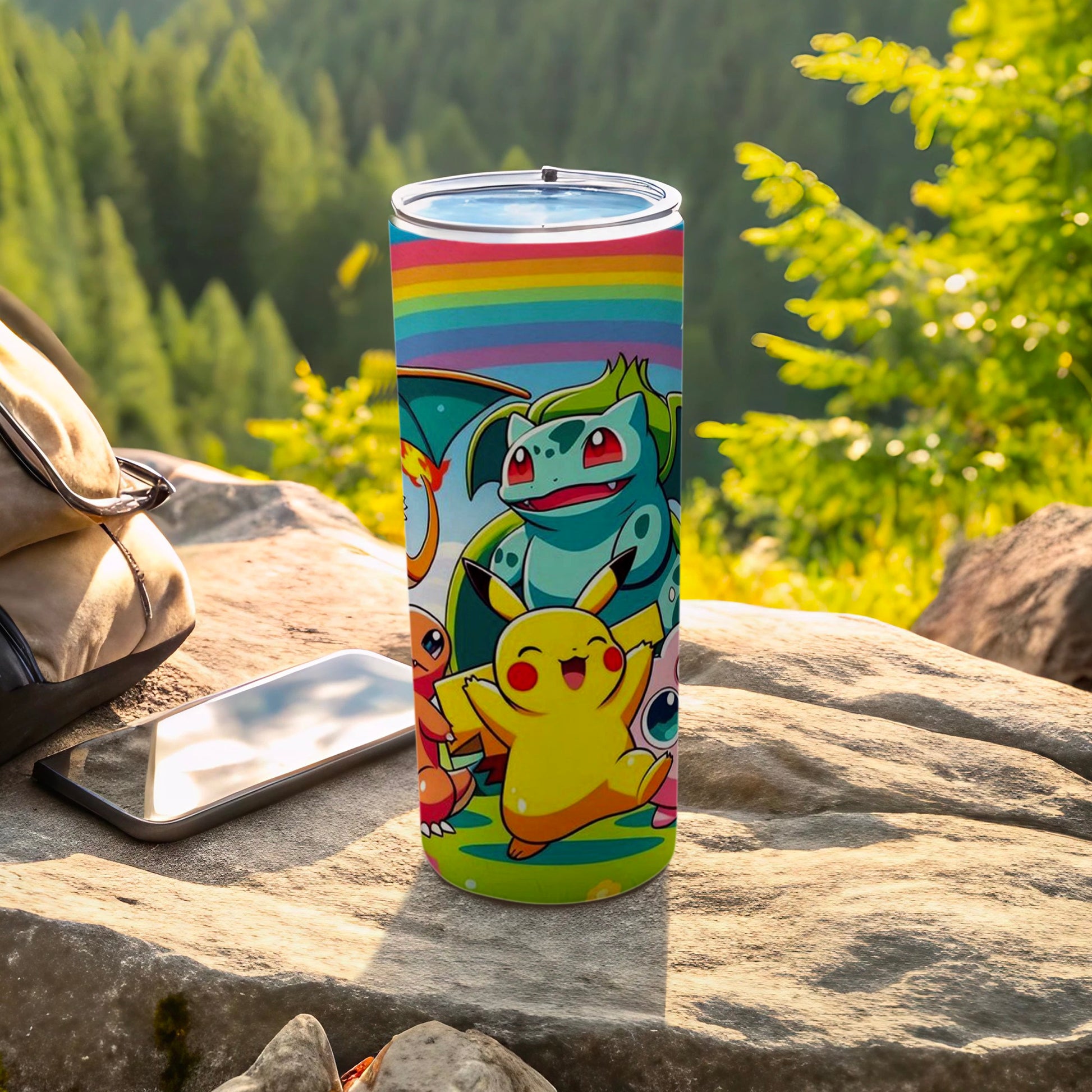 Colorful Pokémon Character Design Tumbler for Kids