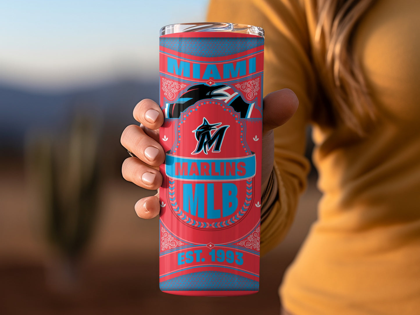 Miami Marlins MLB Established 1993 Unique Design Tumbler