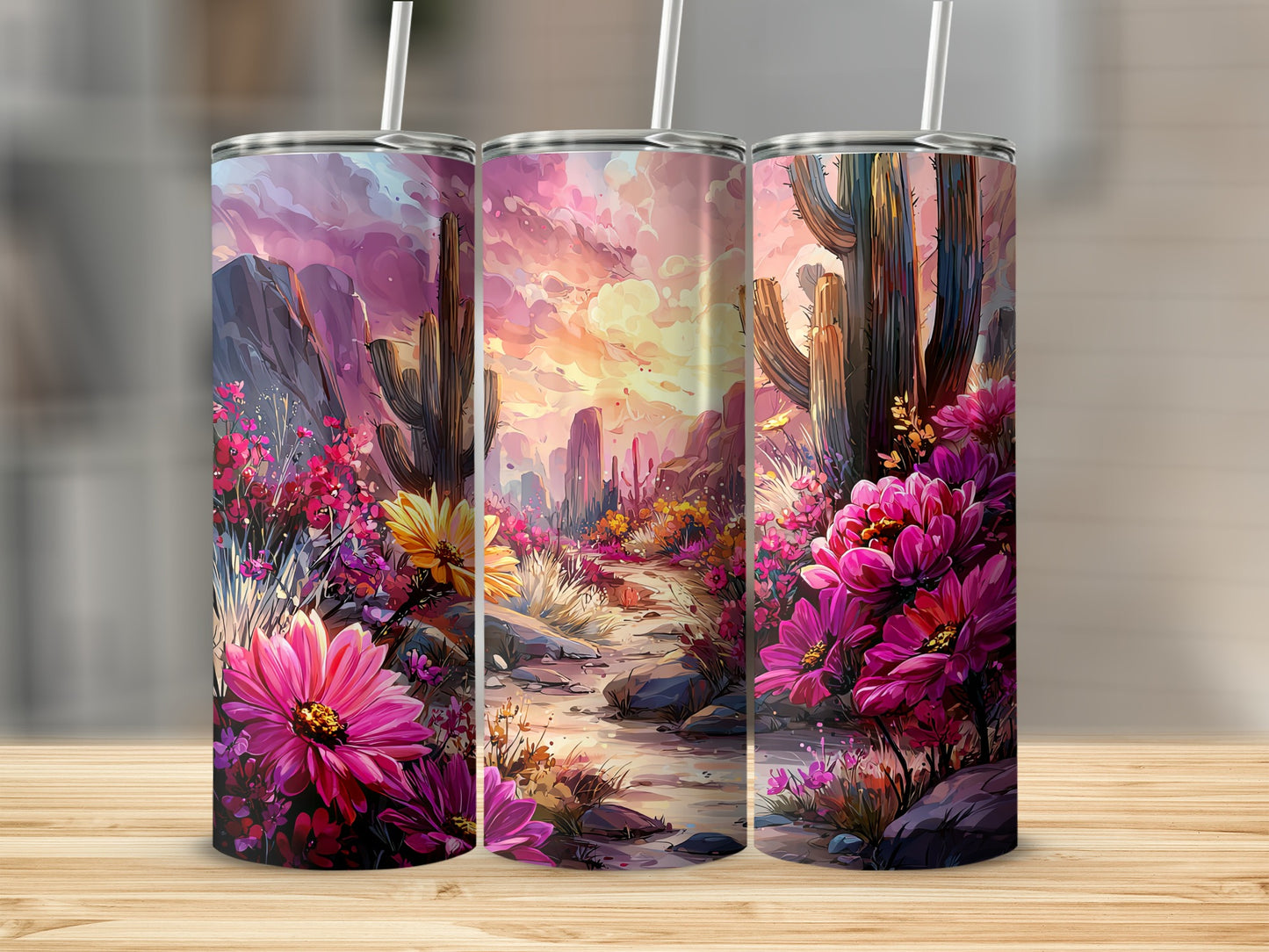 Stunning Cactus Landscape Design Tumbler Product
