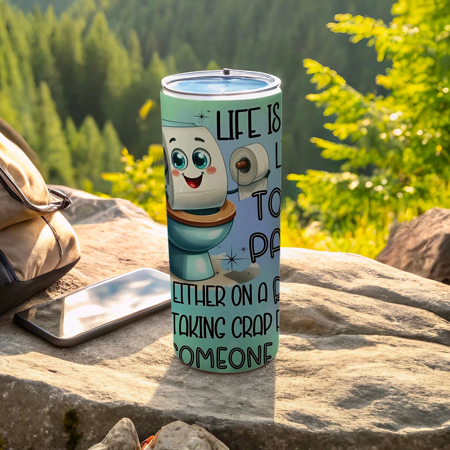 Funny Toilet Design Life is Like a Roll Tumbler