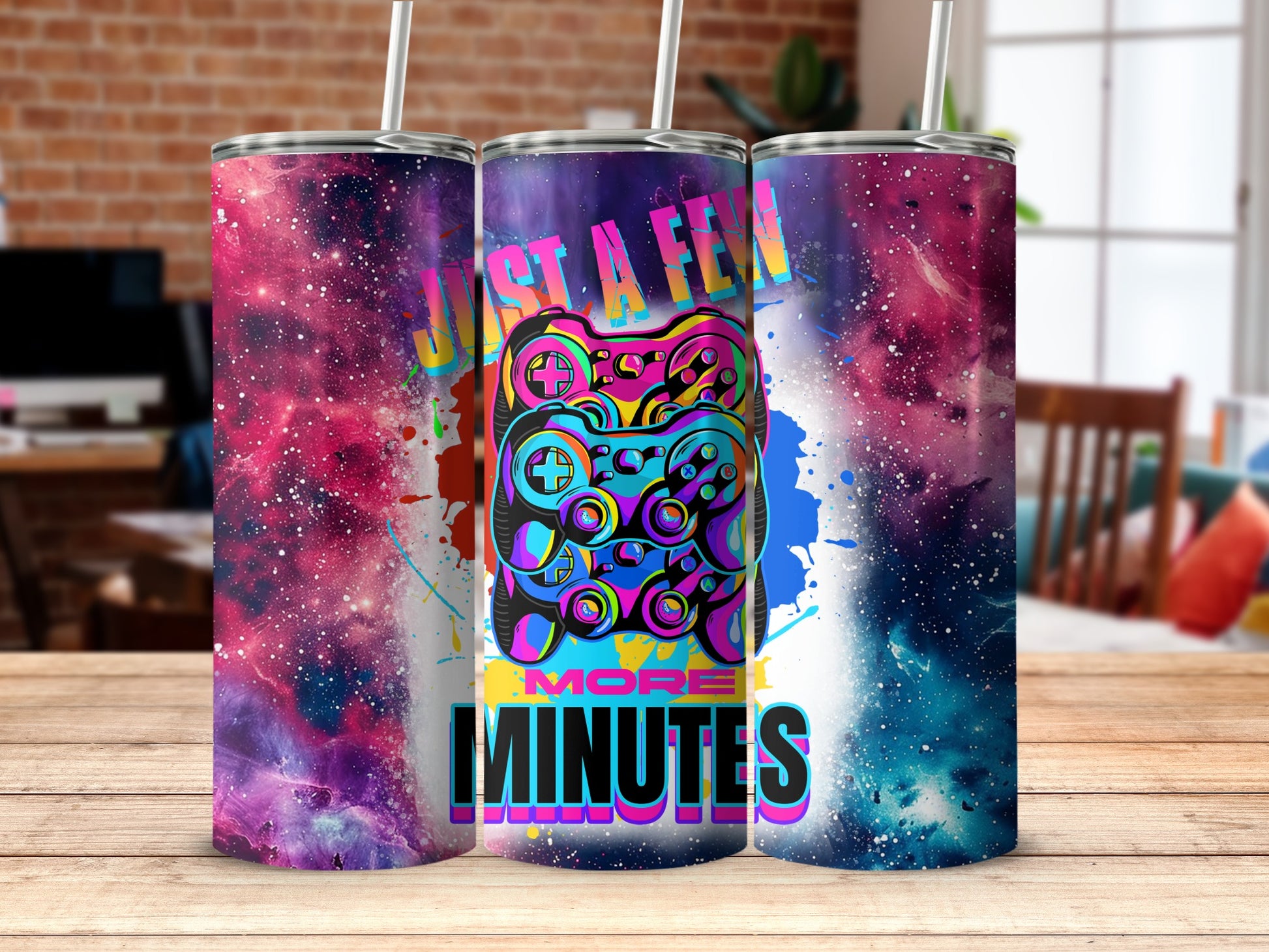 Just A Few More Minutes Gaming Themed Tumbler