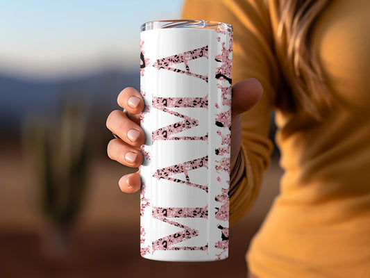 Floral Wildcat Mama Tumbler Fancy Drinkware Stylish Flask