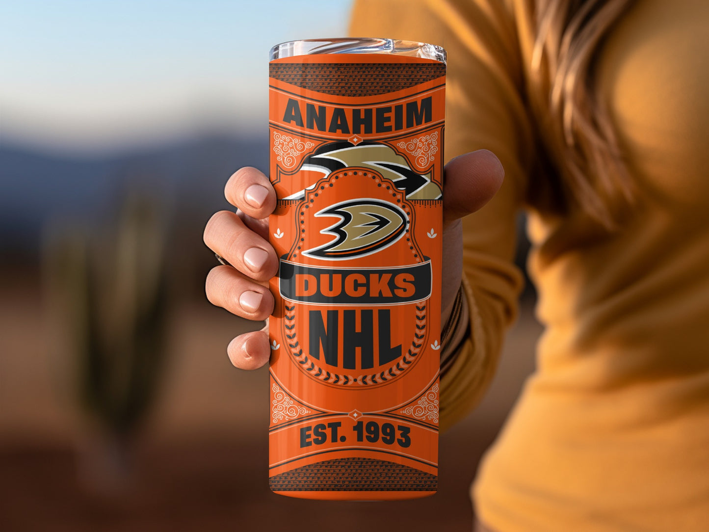 Anaheim Ducks NHL Est 1993 Team Logo Emblem Design Tumbler