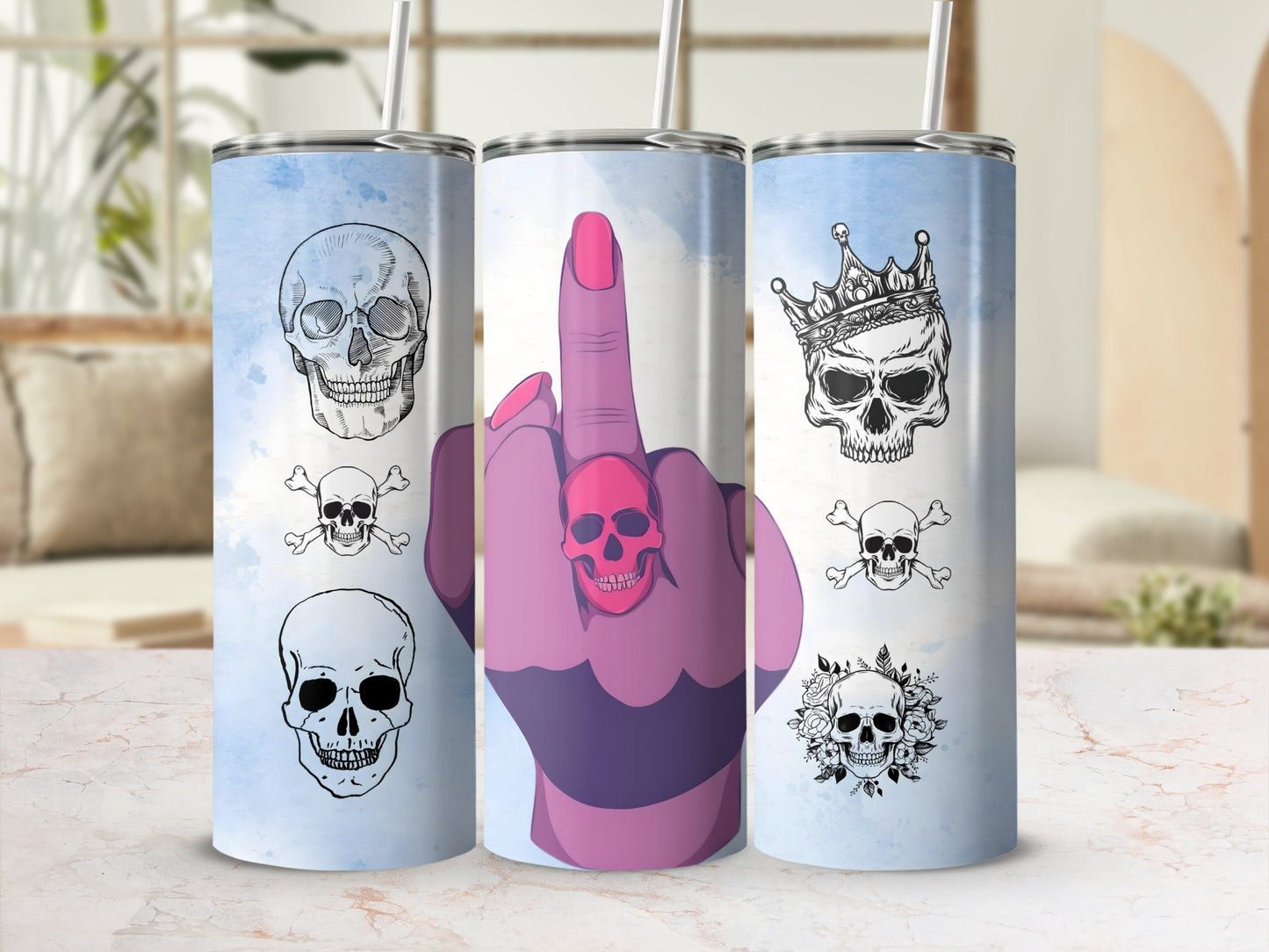 Skull Themed Tumblers with Attitude for Unique Style