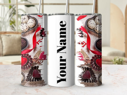 Customizable Valentine's Day Design Tumbler