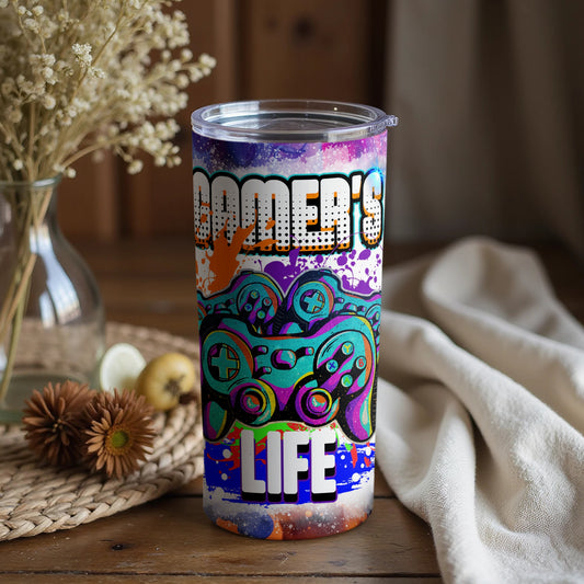 Gamers Life Colorful Design Tumbler Cup