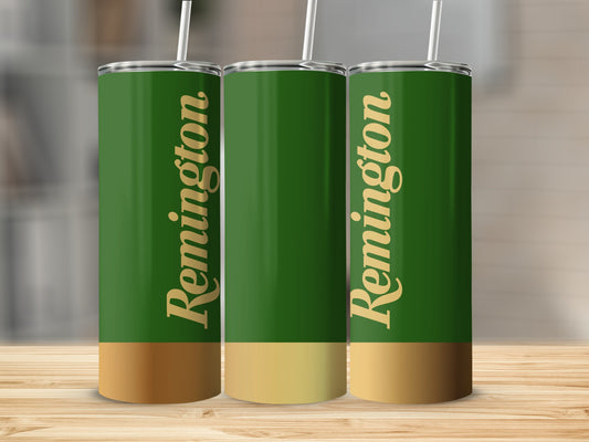 Remington Gold Text On Green Background Modern Tumblers