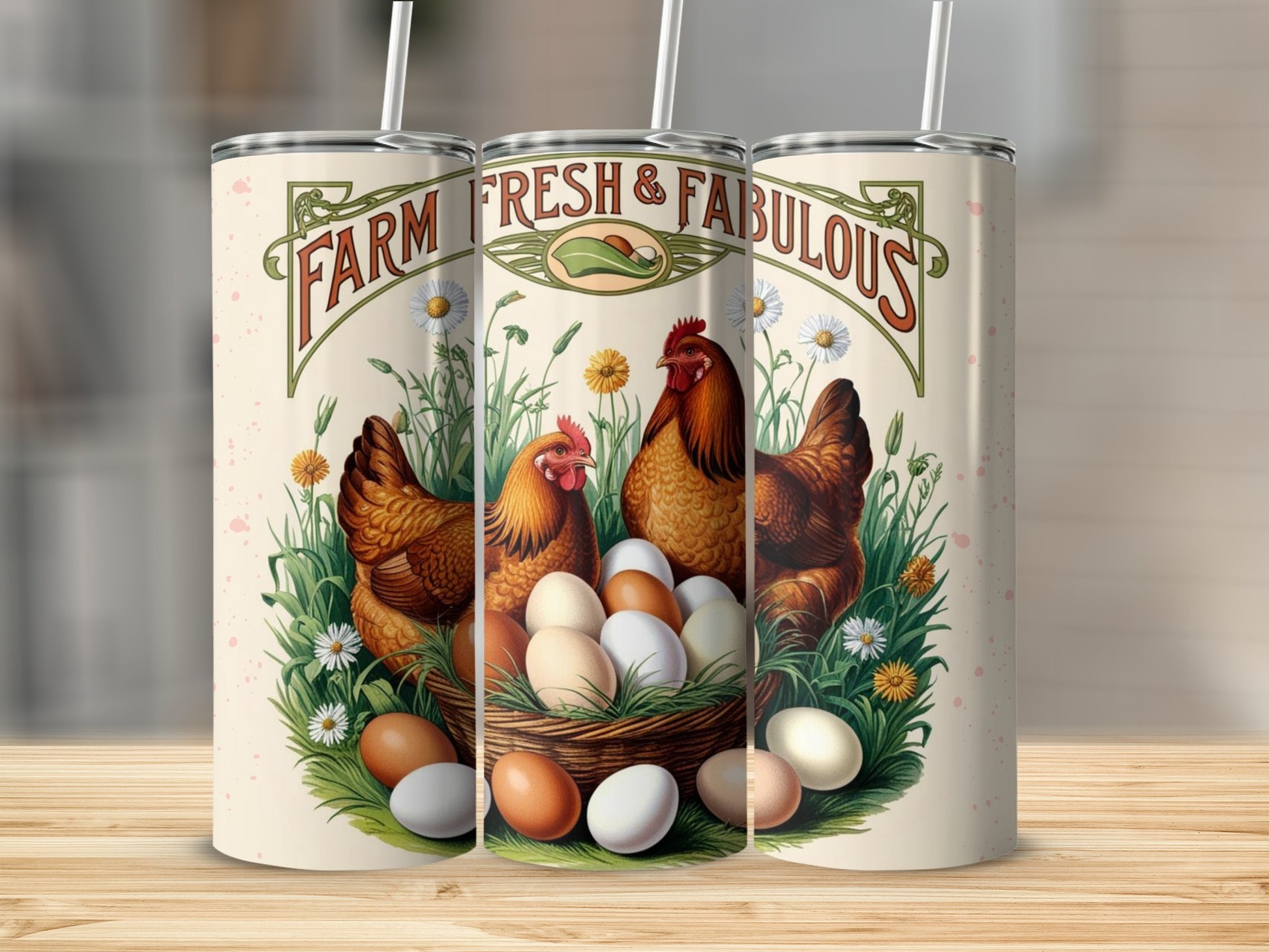 Farm Fresh and Fabulous Chickens and Eggs tumbler