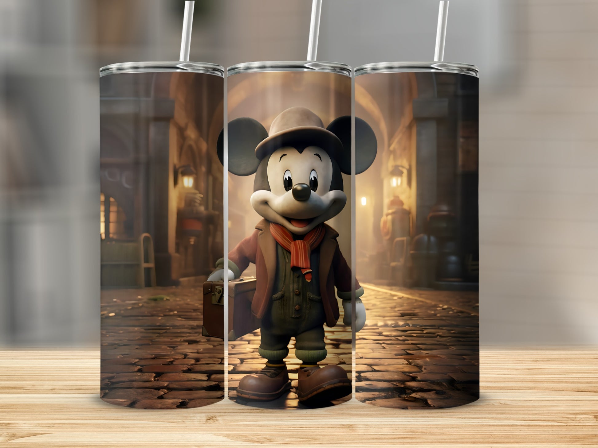 Charming Cartoon Mouse in Vintage Outfit Tumbler