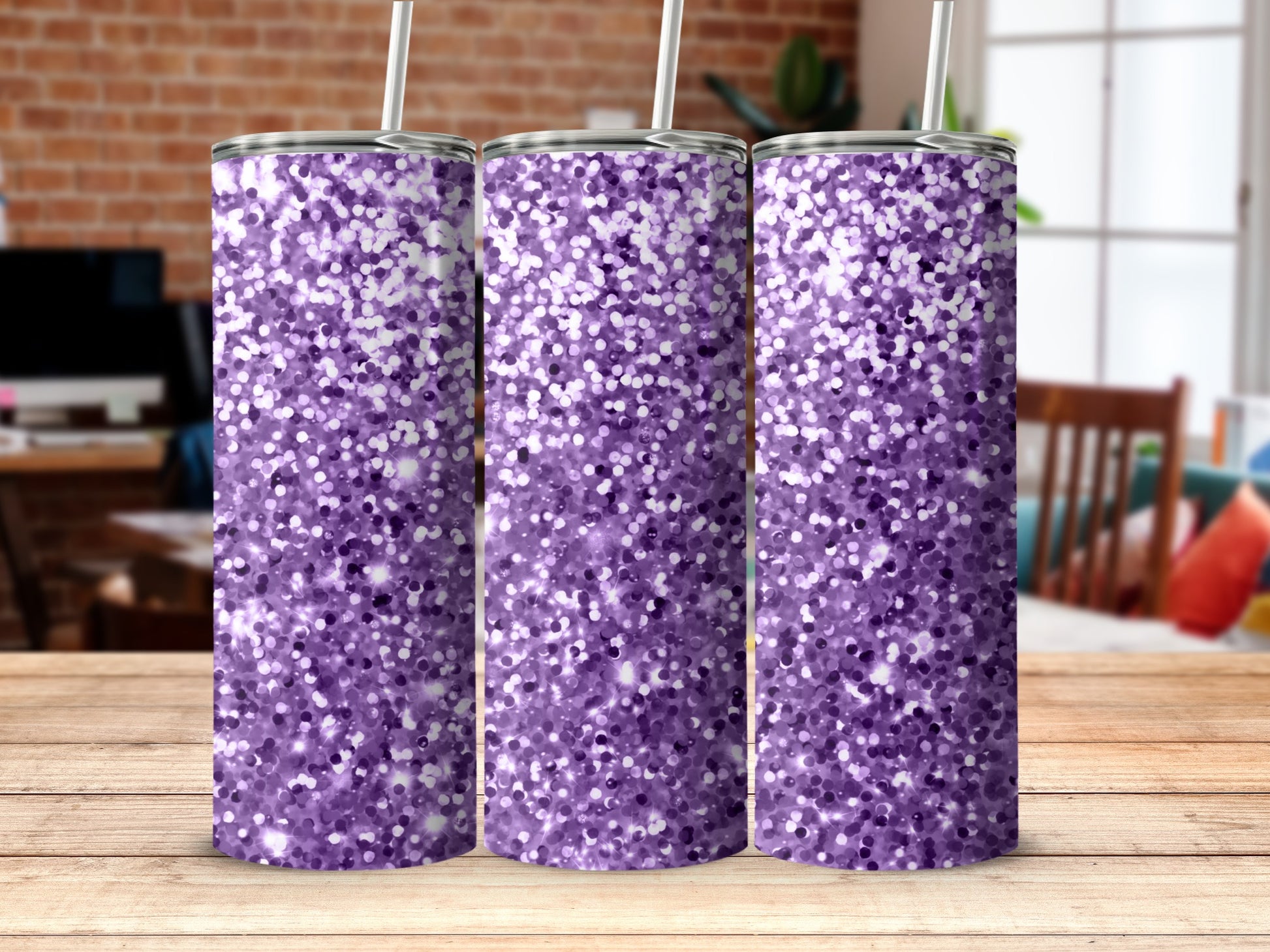 Sparkling Purple Glitter Tumbler for Stylish Hydration