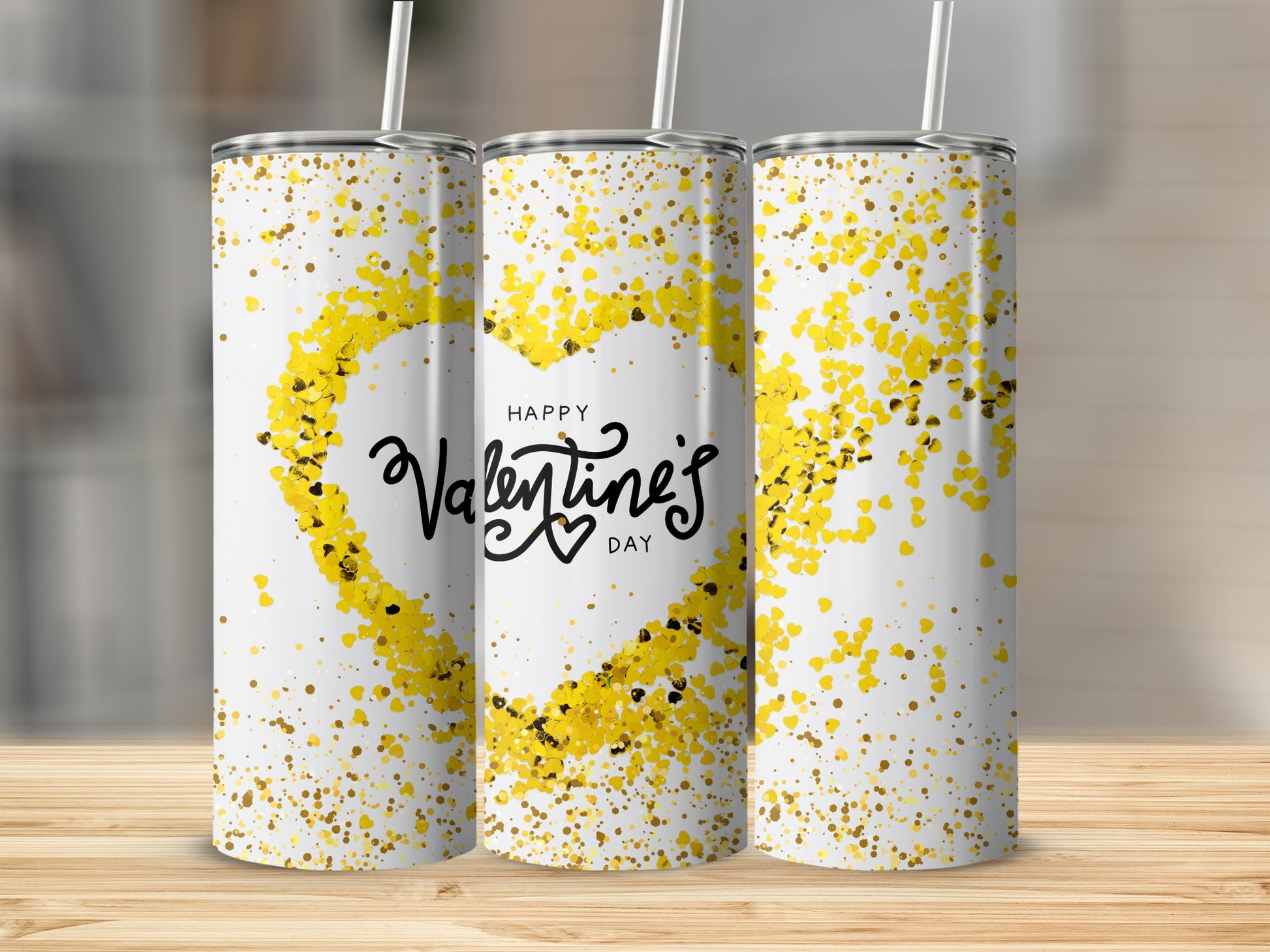 Happy Valentine's Day Heart Design Tumbler Product