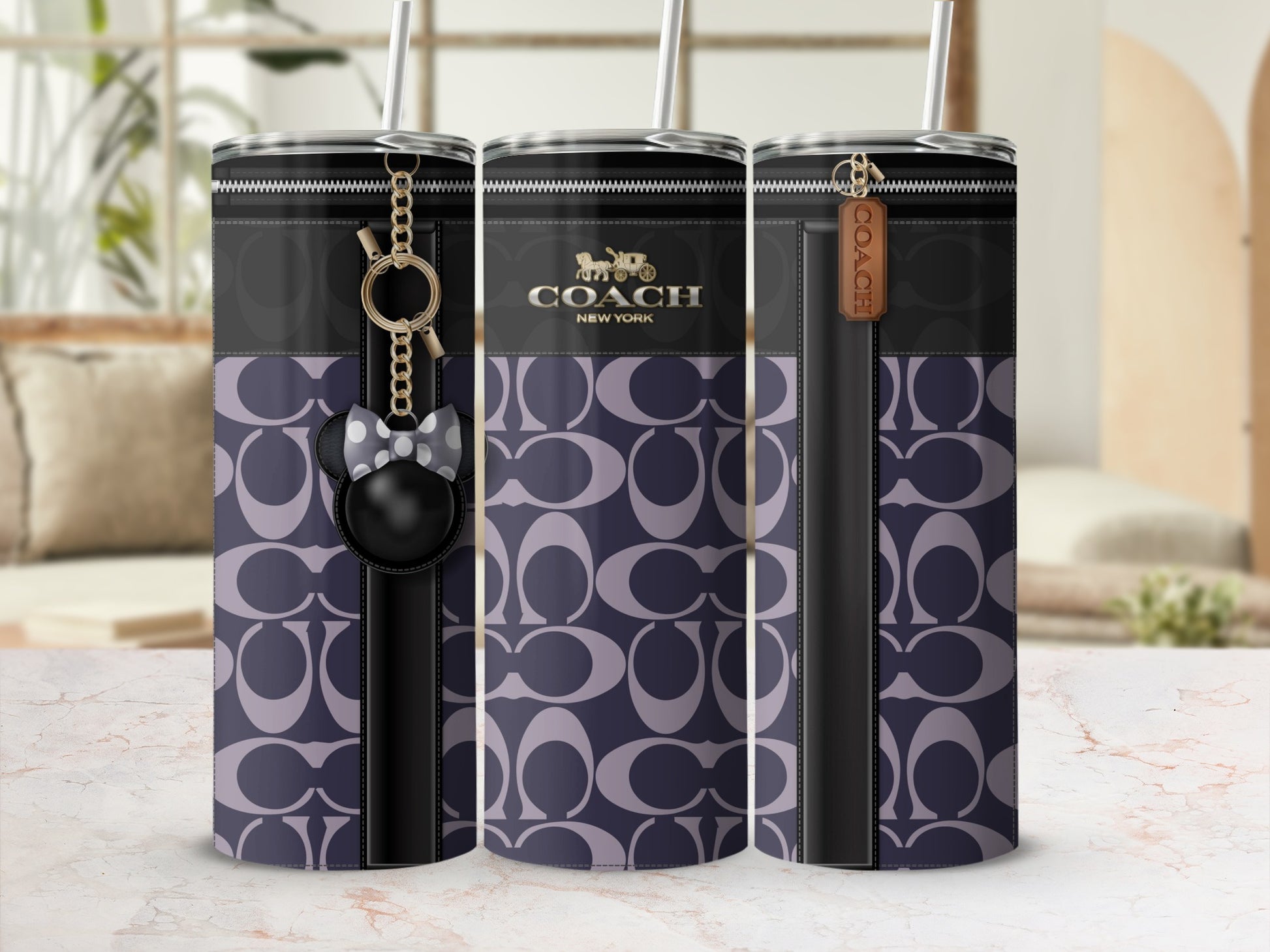 Luxury Branded Coach New York Design Tumbler Cups