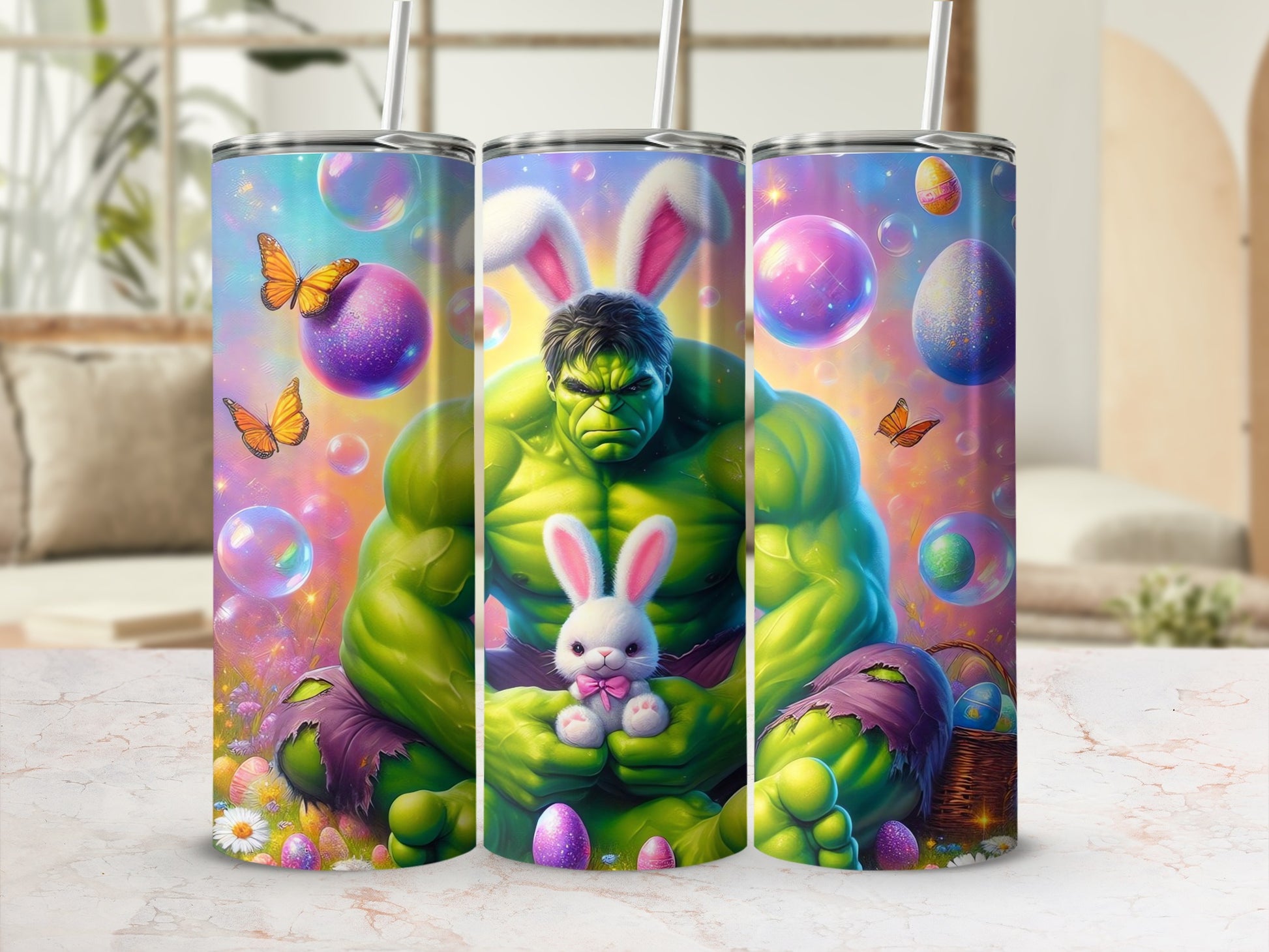 Hulk Easter Bunny Rabbit Eggs Bubbles Butterflies product type