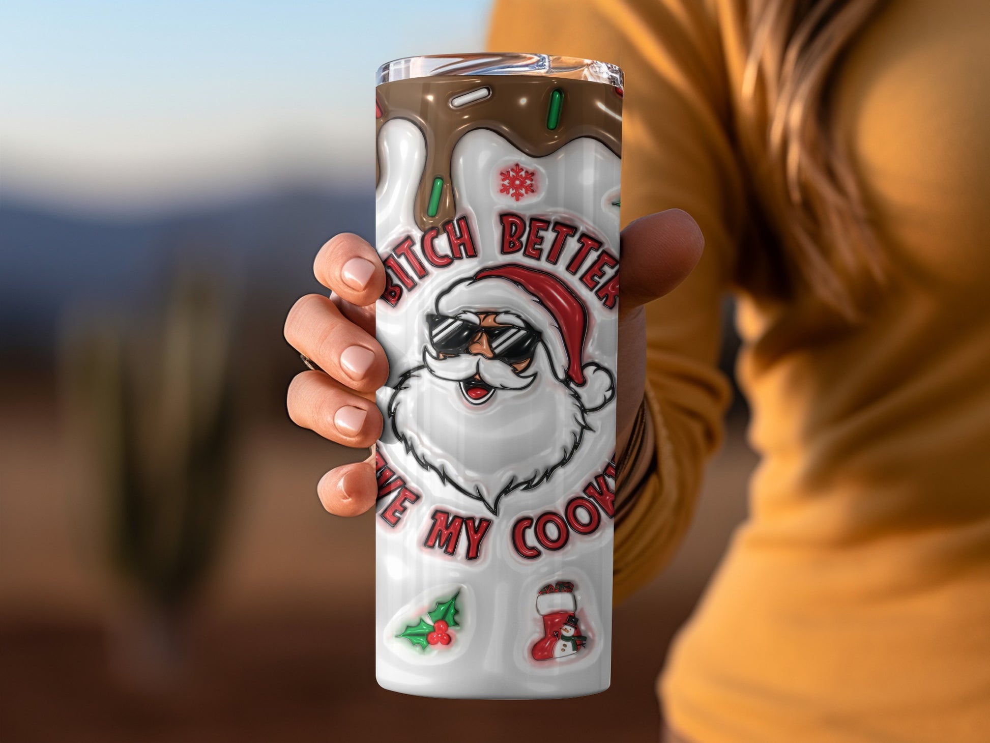 Bitch Better Have My Cookies Santa Tumbler Cup
