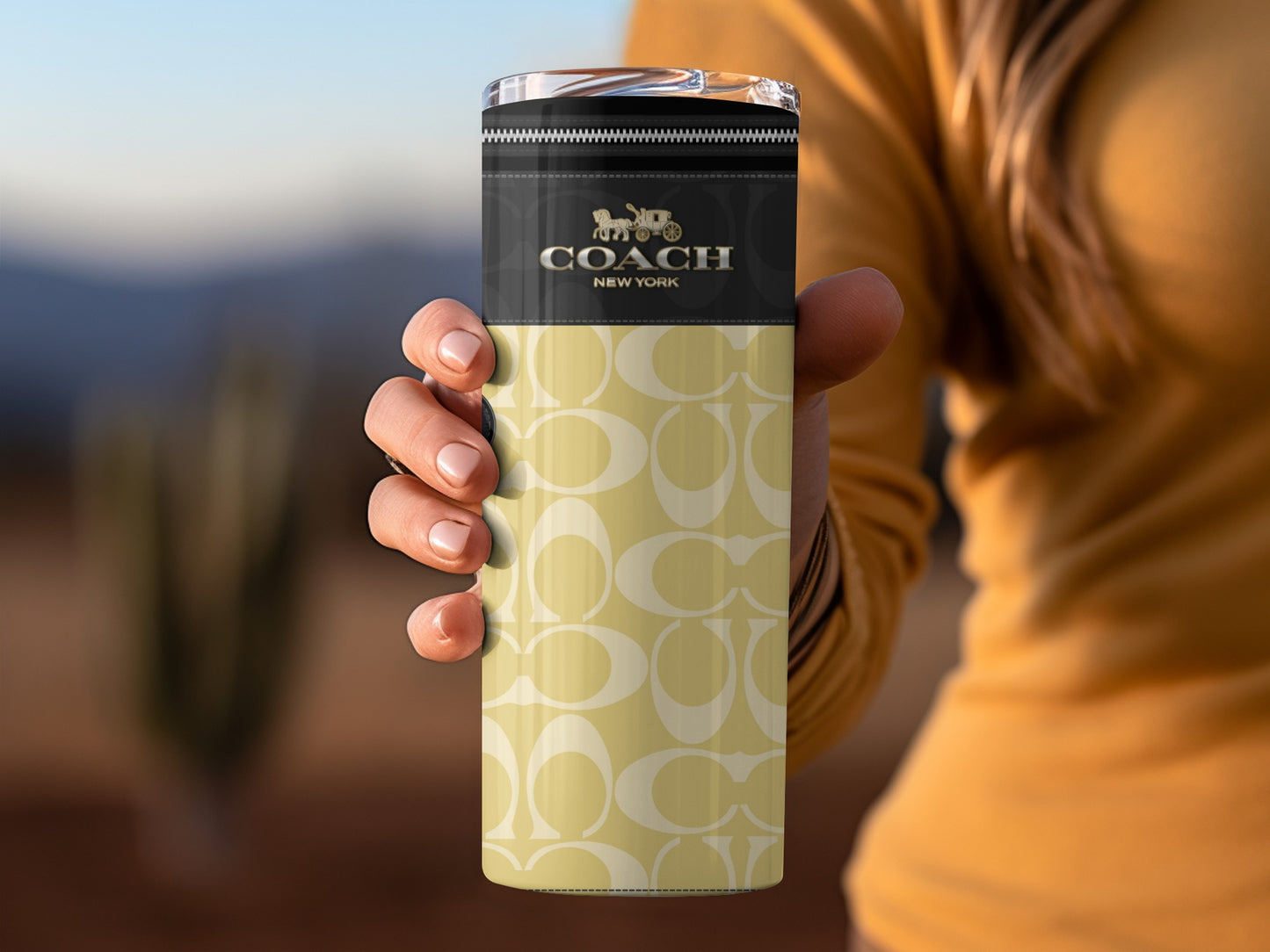 Coach New York Insulated Travel Tumbler Cup Holder