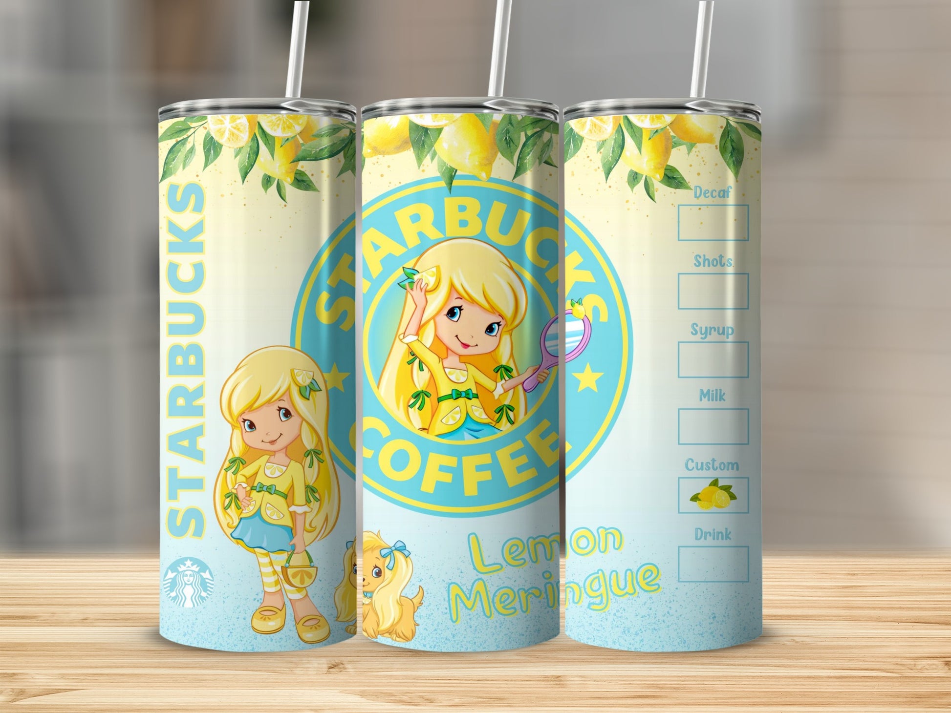 Starbucks Lemon Meringue Custom Drink Cup