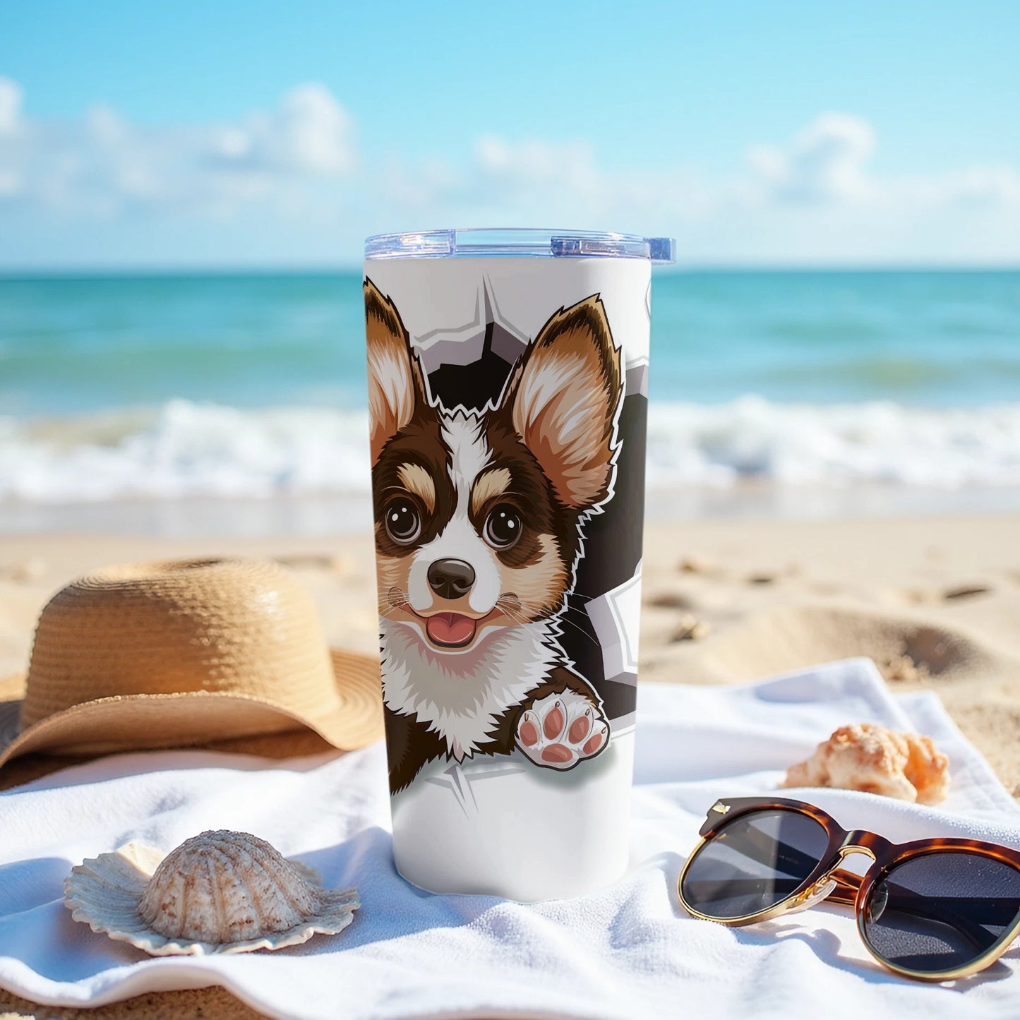 Cartoon dog peeks tumbler beach vacation product type
Dog, Puppy, Cute dog, Cartoon dog, Pet, Animal, Papillon, Chihuahua, Beach, Ocean, Summer, Vacation, Travel, Tumbler, Drinkware, Insulated, Gift, Dog lover, Puppy love, Beach day