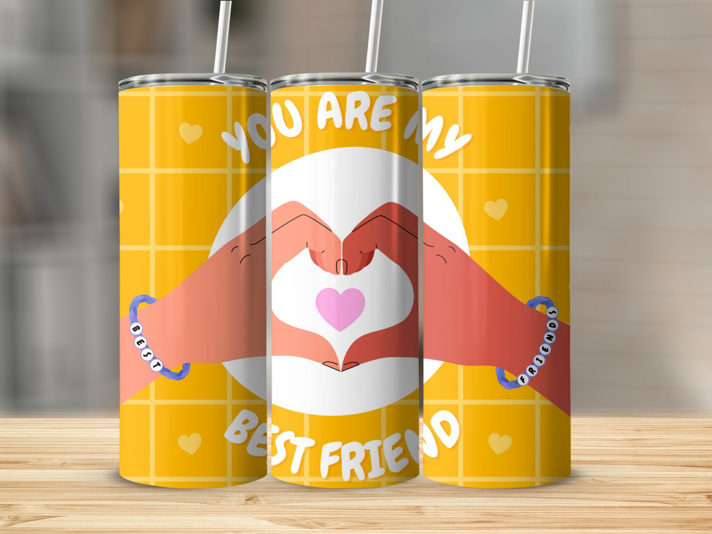 You Are My Best Friend Hand Heart Insulated Tumbler