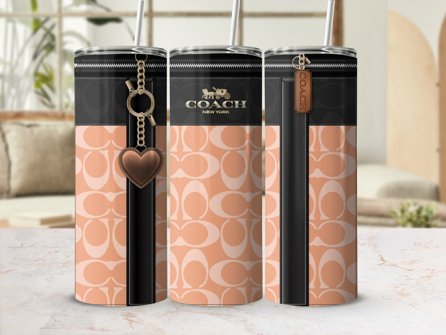 Stylish Coach New York Branded Tumbler Drinkware