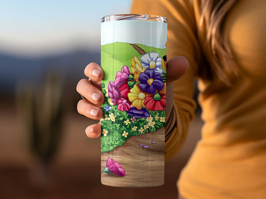 Winnie the Pooh Piglet Flowers Cartoon Spring Nature Tumblers