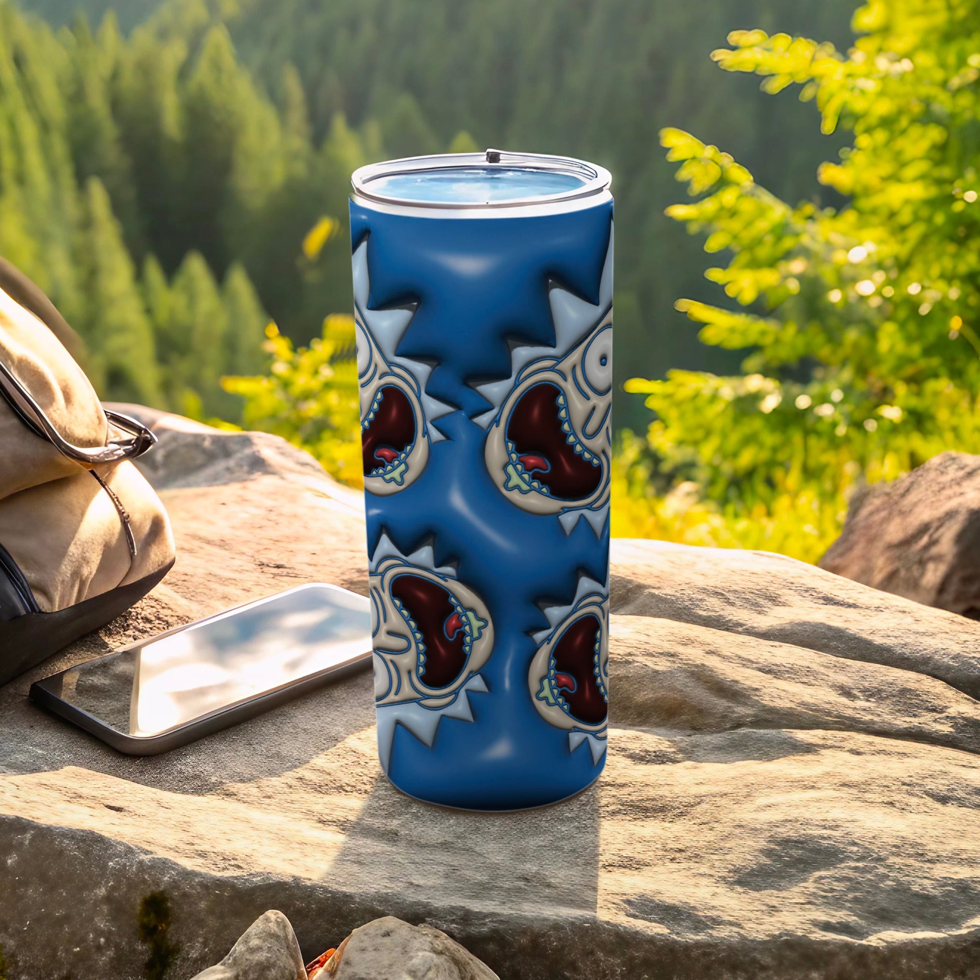 Bold Shark Design Vacuum Insulated Tumbler