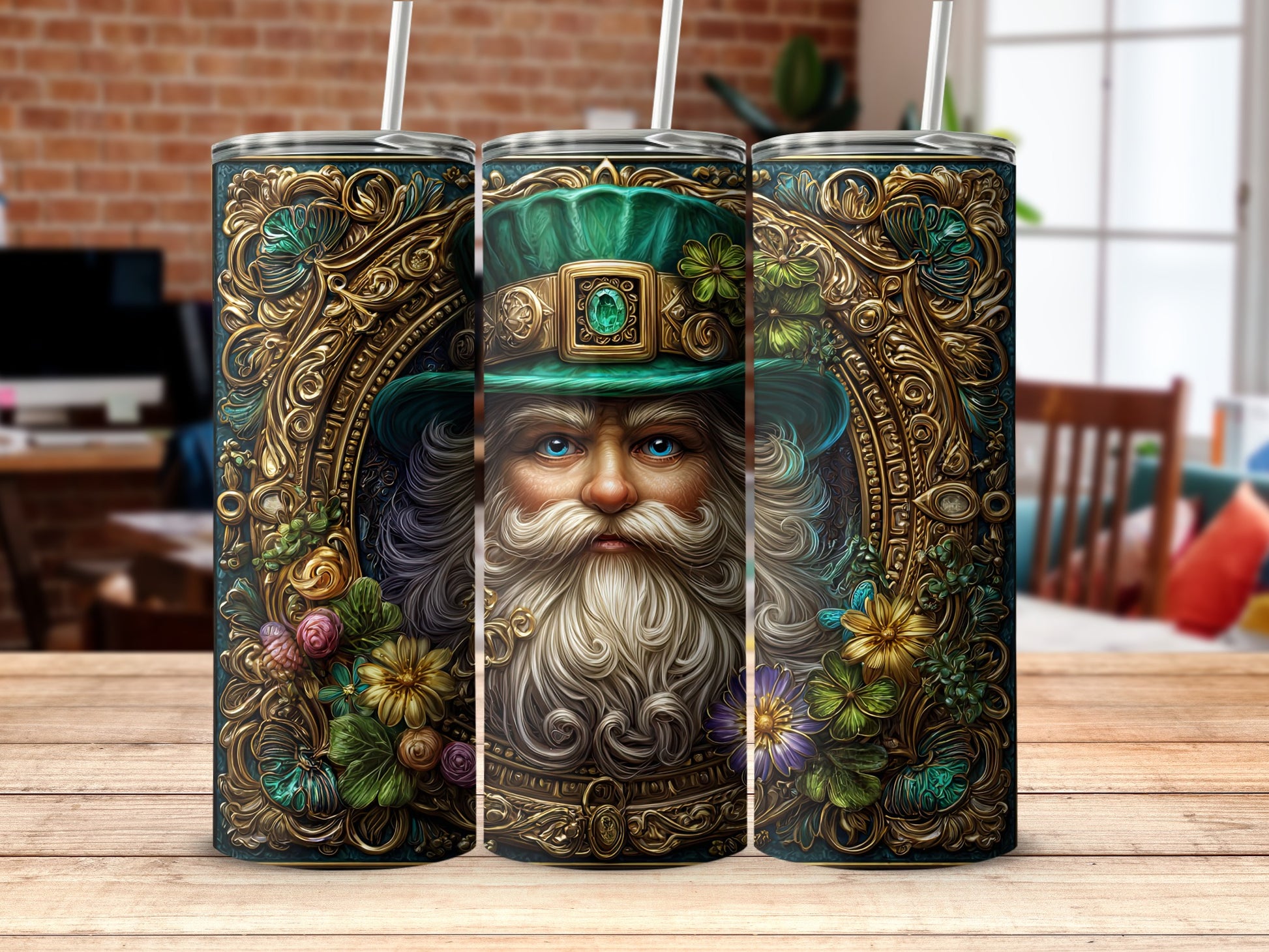 St. Patrick's Day Leprechaun Art Decorative tumbler
