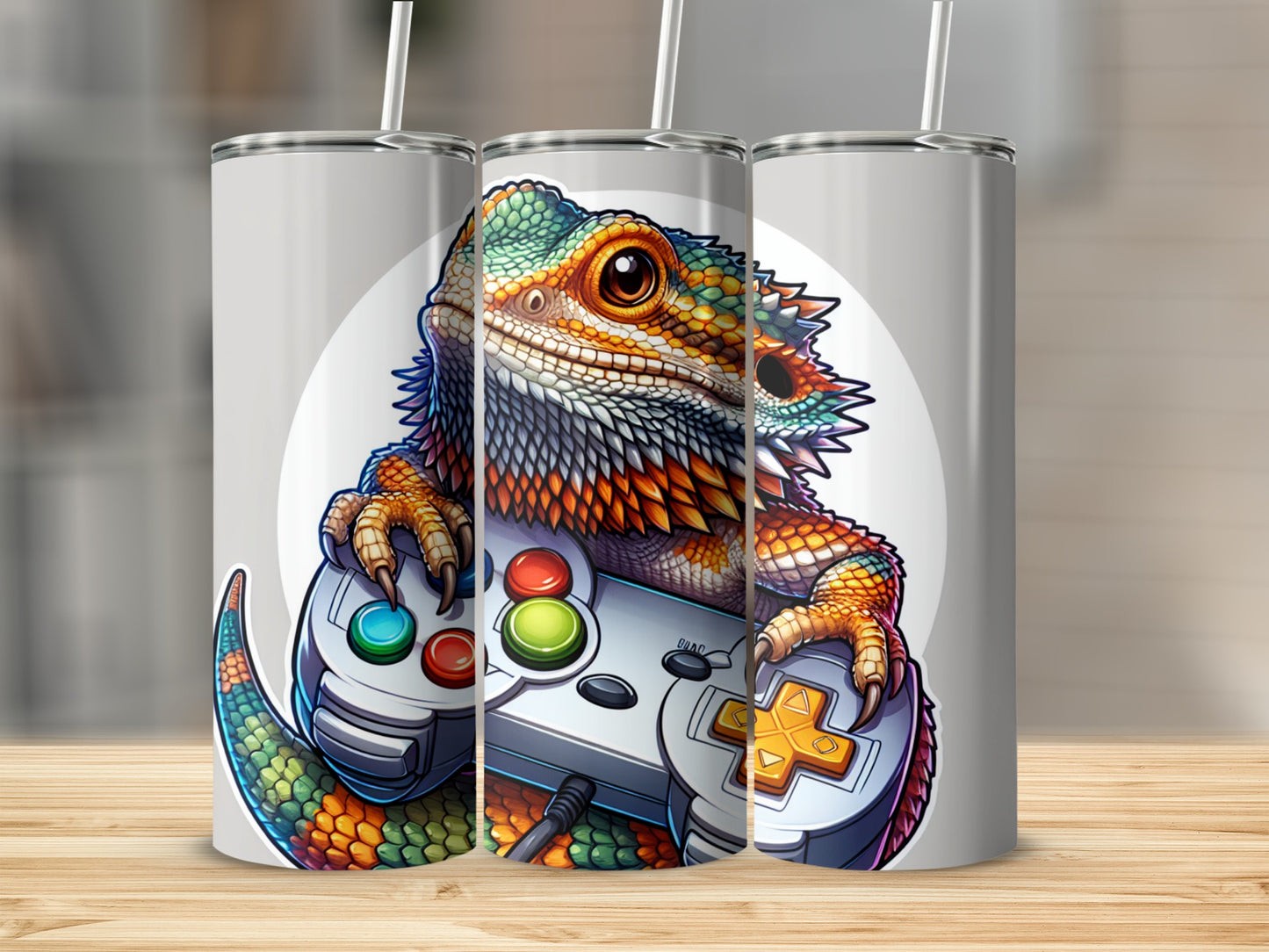 Vibrant Bearded Dragon Gamer Design Tall Tumbler