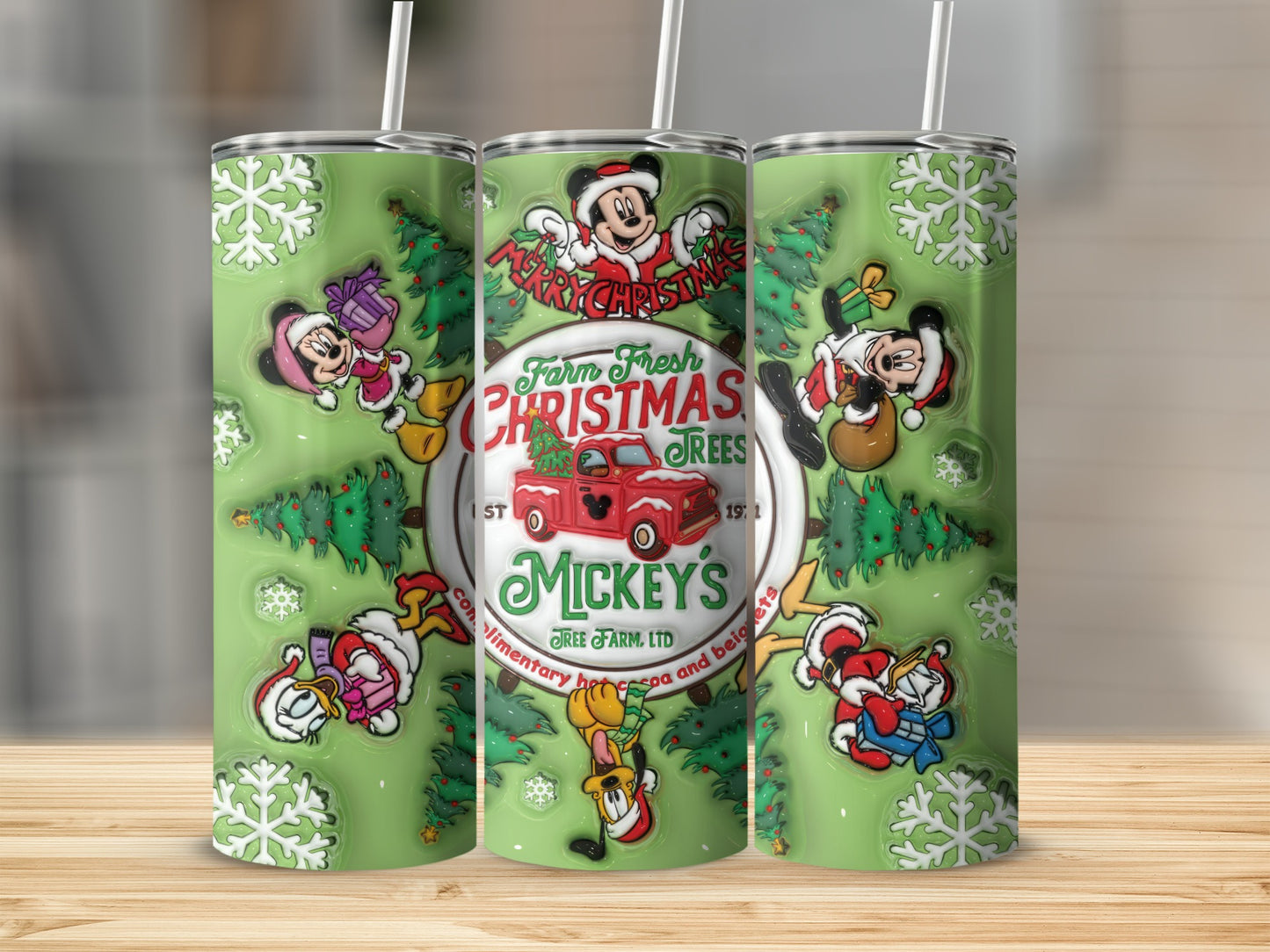 Disney Character Christmas Tree Farm Tumbler Product