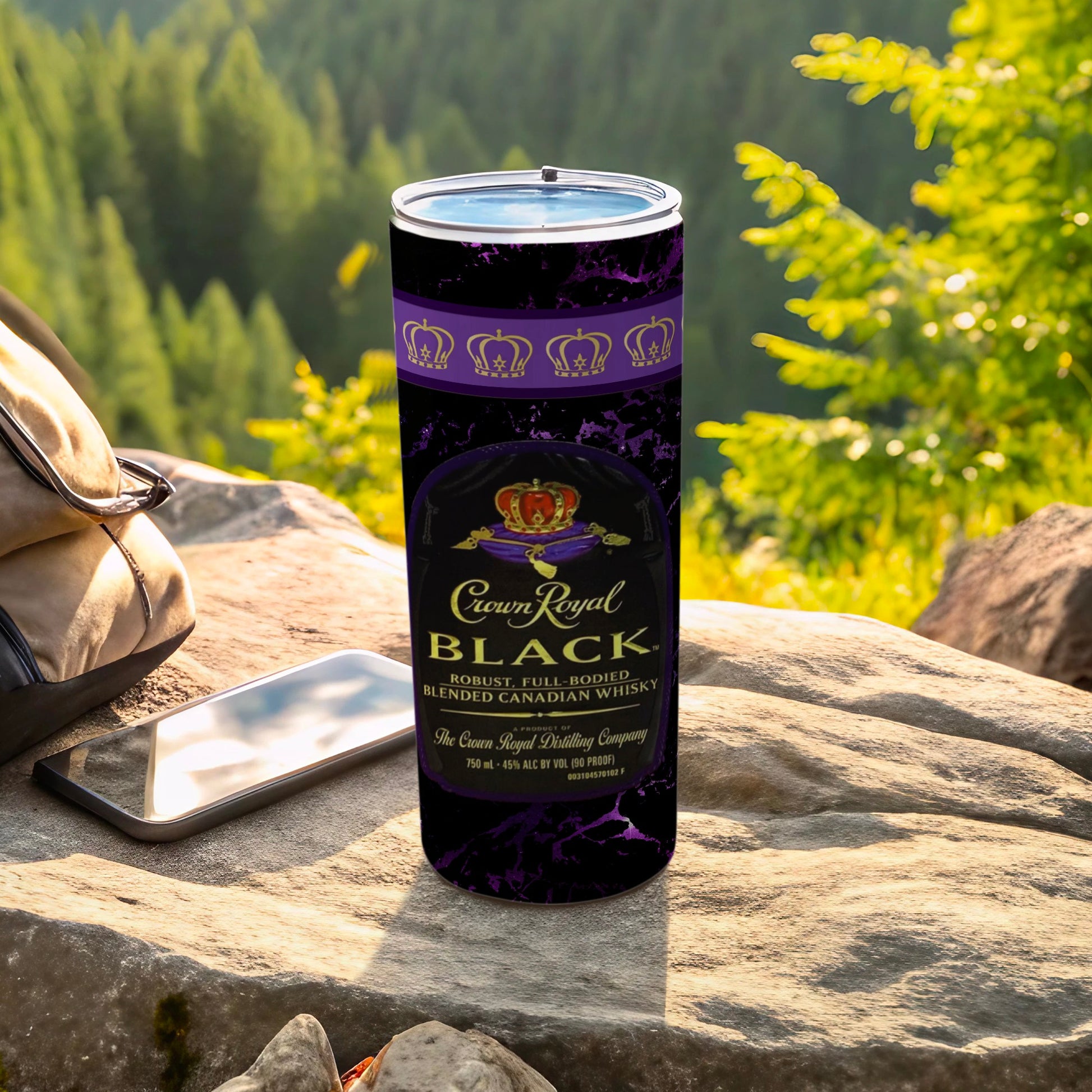 Crown Royal Black Purple Marble Gold Crowns product type